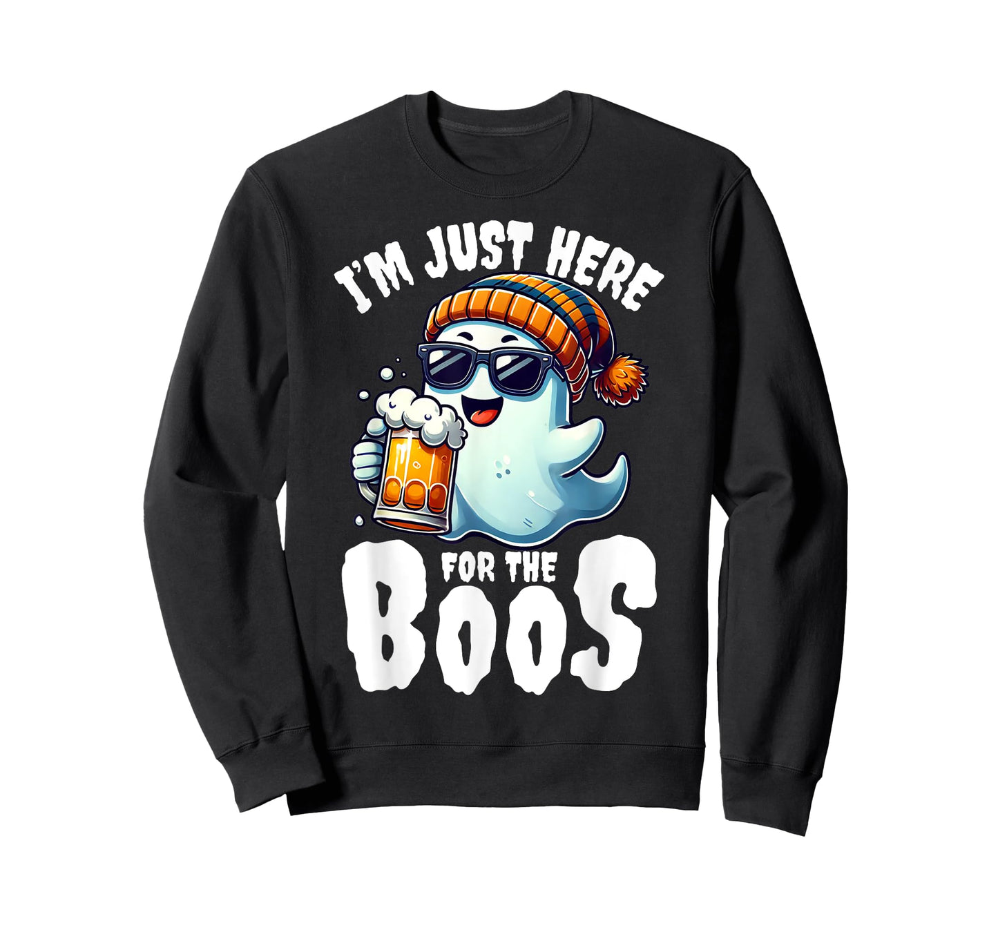 I'm Just Here For The Boos Funny Halloween Drinking Party T-Shirt