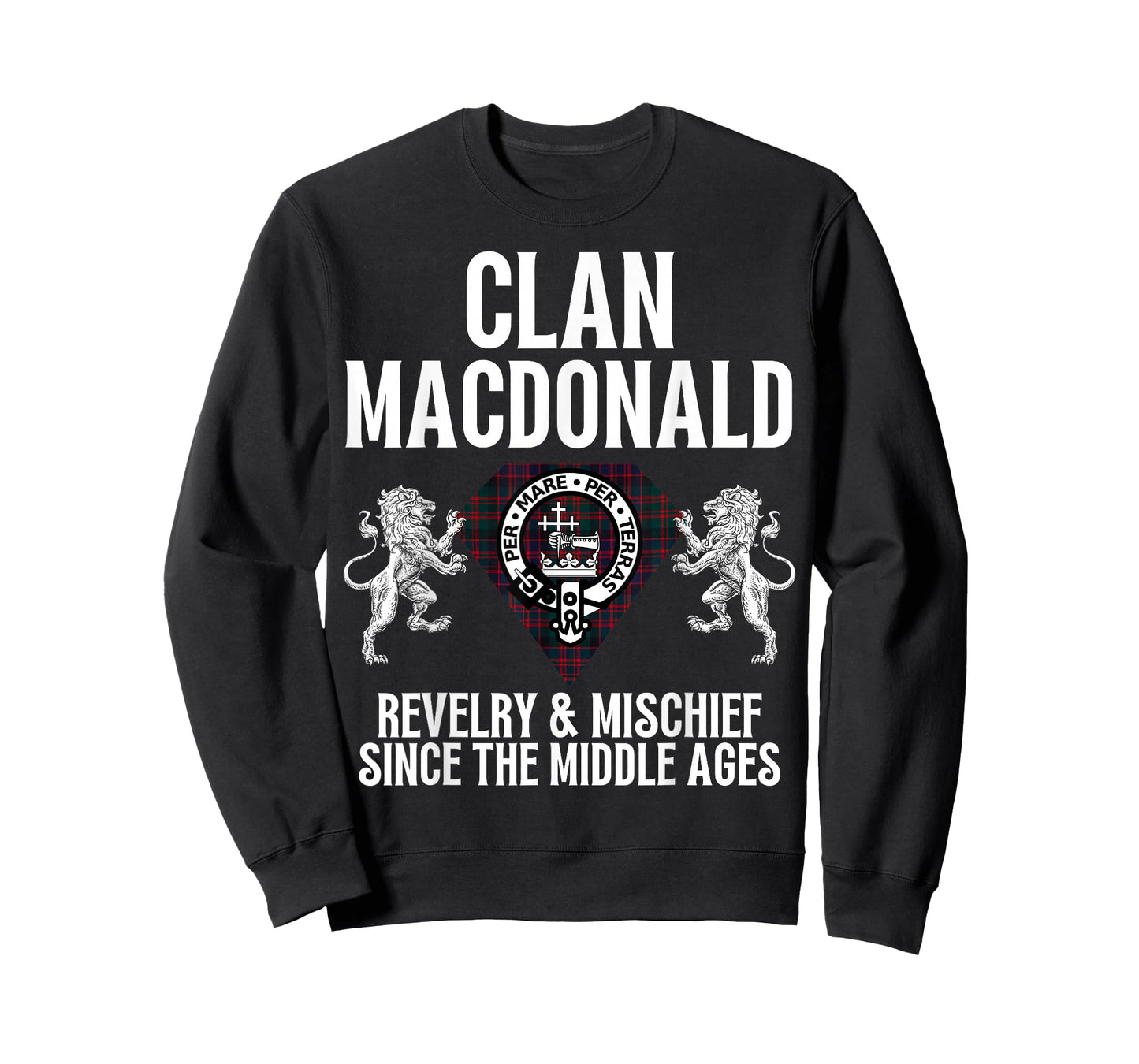 MacDonald Clan Scottish Name Coat Of Arms Tartan Family T-Shirt