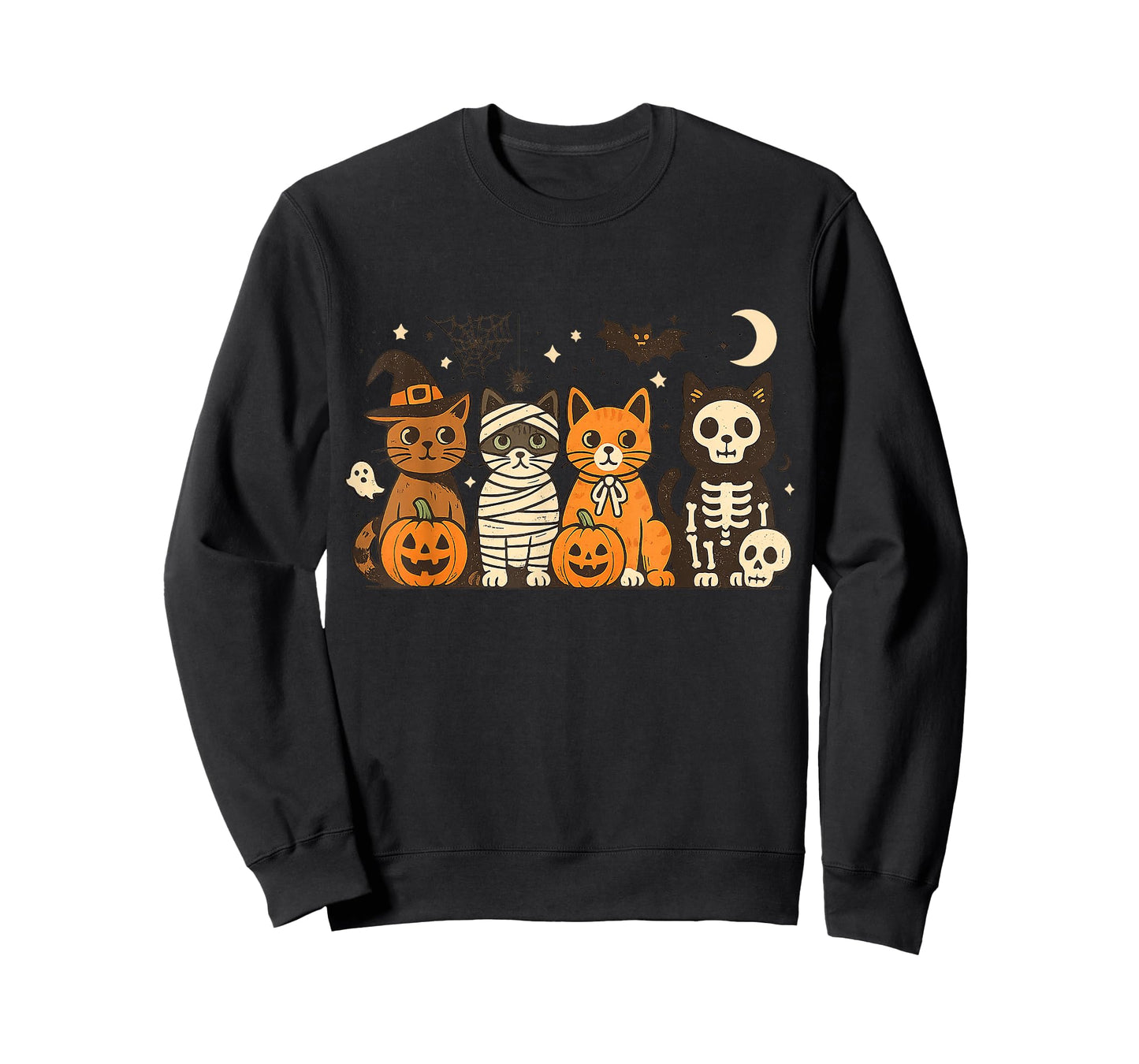 Halloween Cat Costumes Ghost Witch Mummy Gifts Men Women Kid T-Shirt