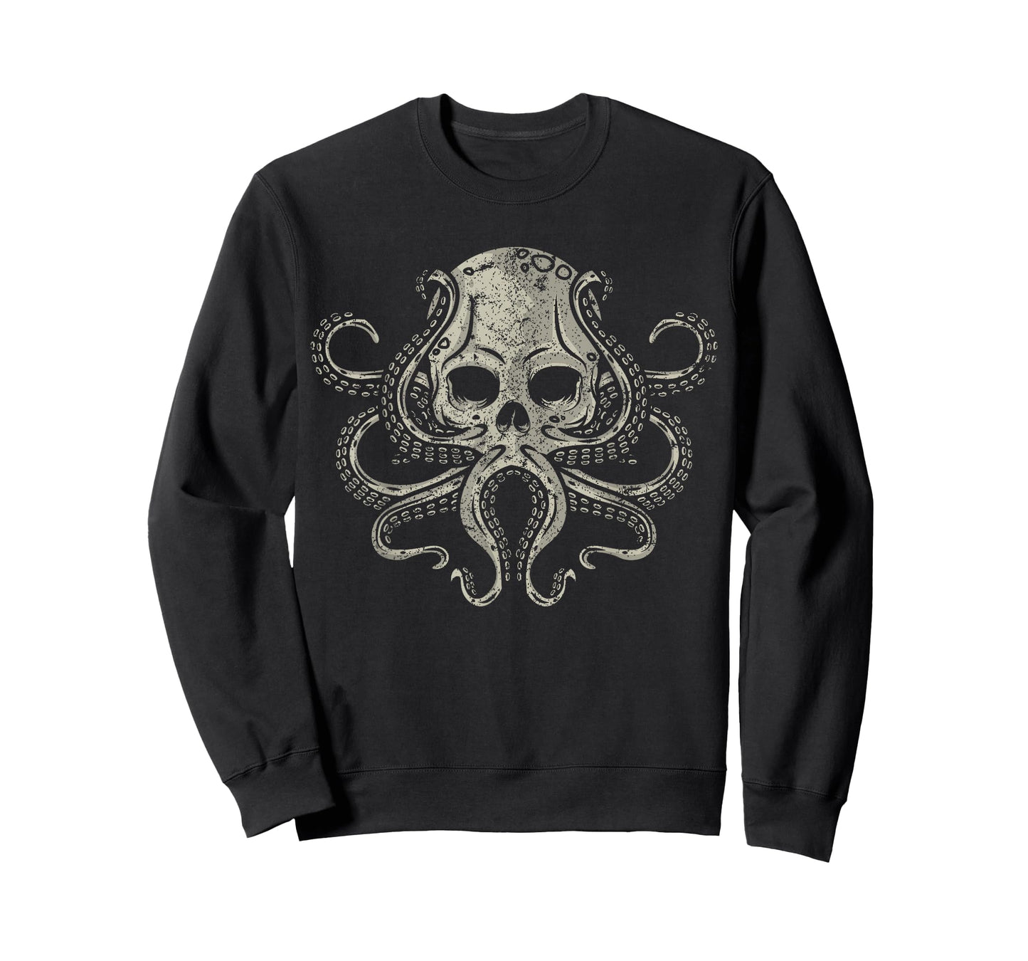 Creepy Octopus Skull Sea Monster Kraken Scuba Diver Goth T-Shirt
