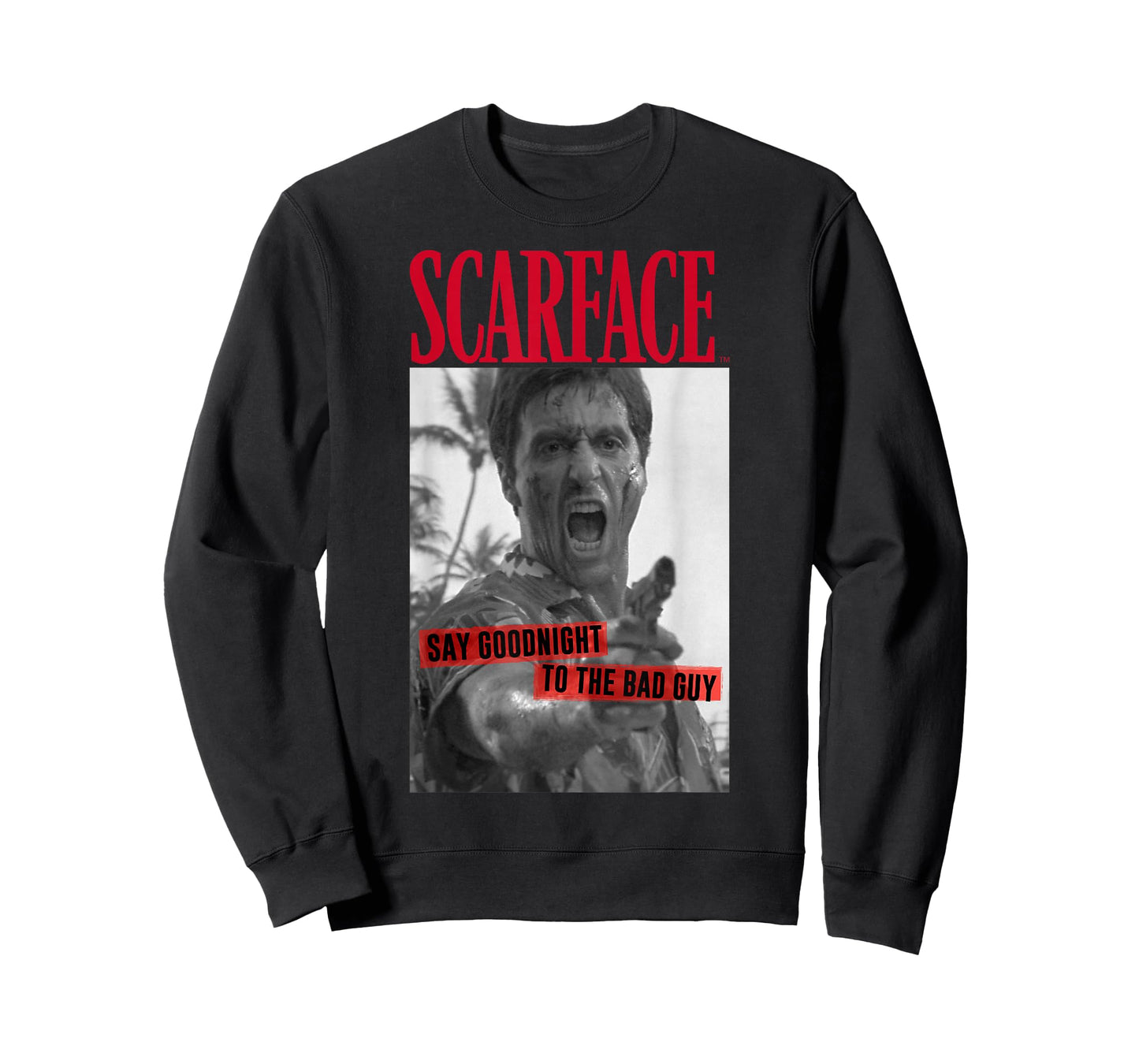 Scarface Say Goodnight to The Bad Guy Photo T-Shirt