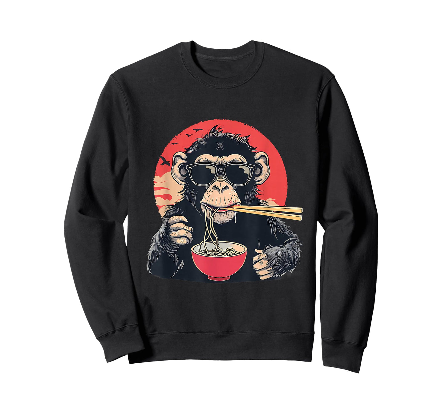 Monkey Eating Ramen Monkey Eating Ramen Japanese Noodles T-Shirt