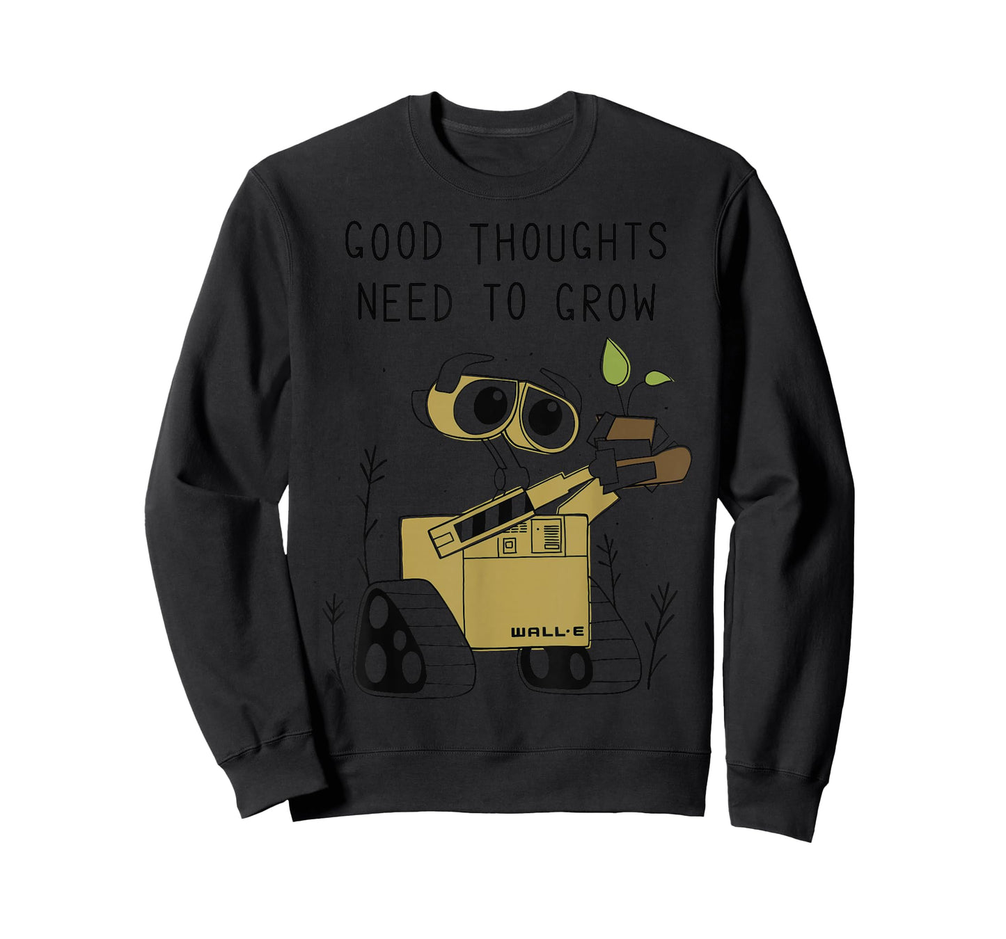 Disney Pixar Wall-E Good Thoughts Need to Grow Line Art T-Shirt