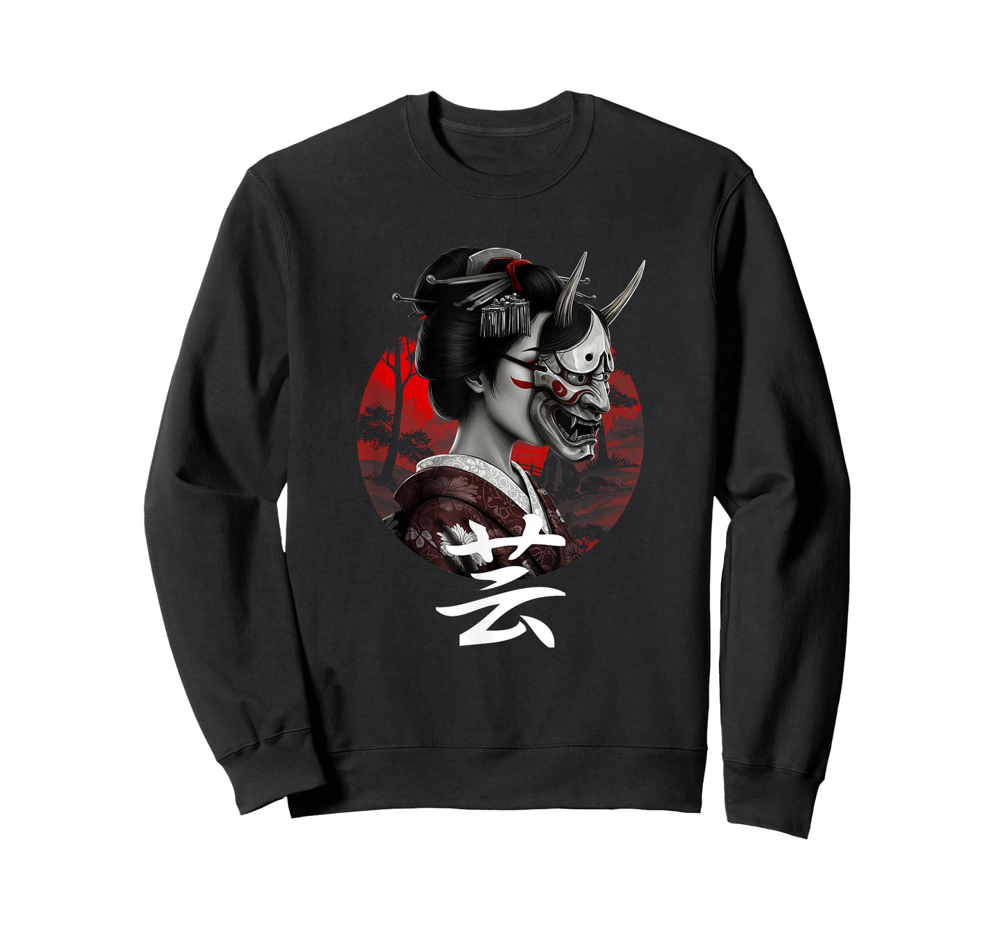 Geisha Hannya Noh mask Oni Aesthetics Japanese graphics T-Shirt