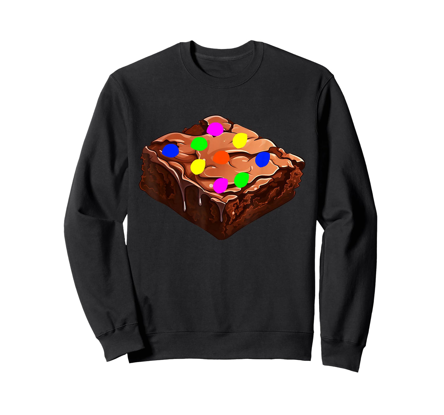 Chocolate Brownie with Rainbow Candy Halloween Food Costume T-Shirt