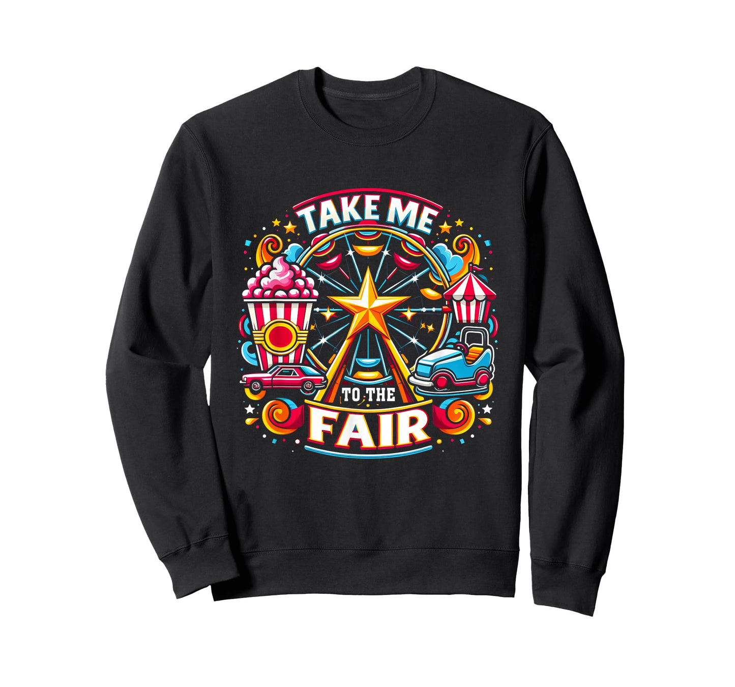 Take Me To The-State And County Fairs Ferris Wheel Pop Corn T-Shirt