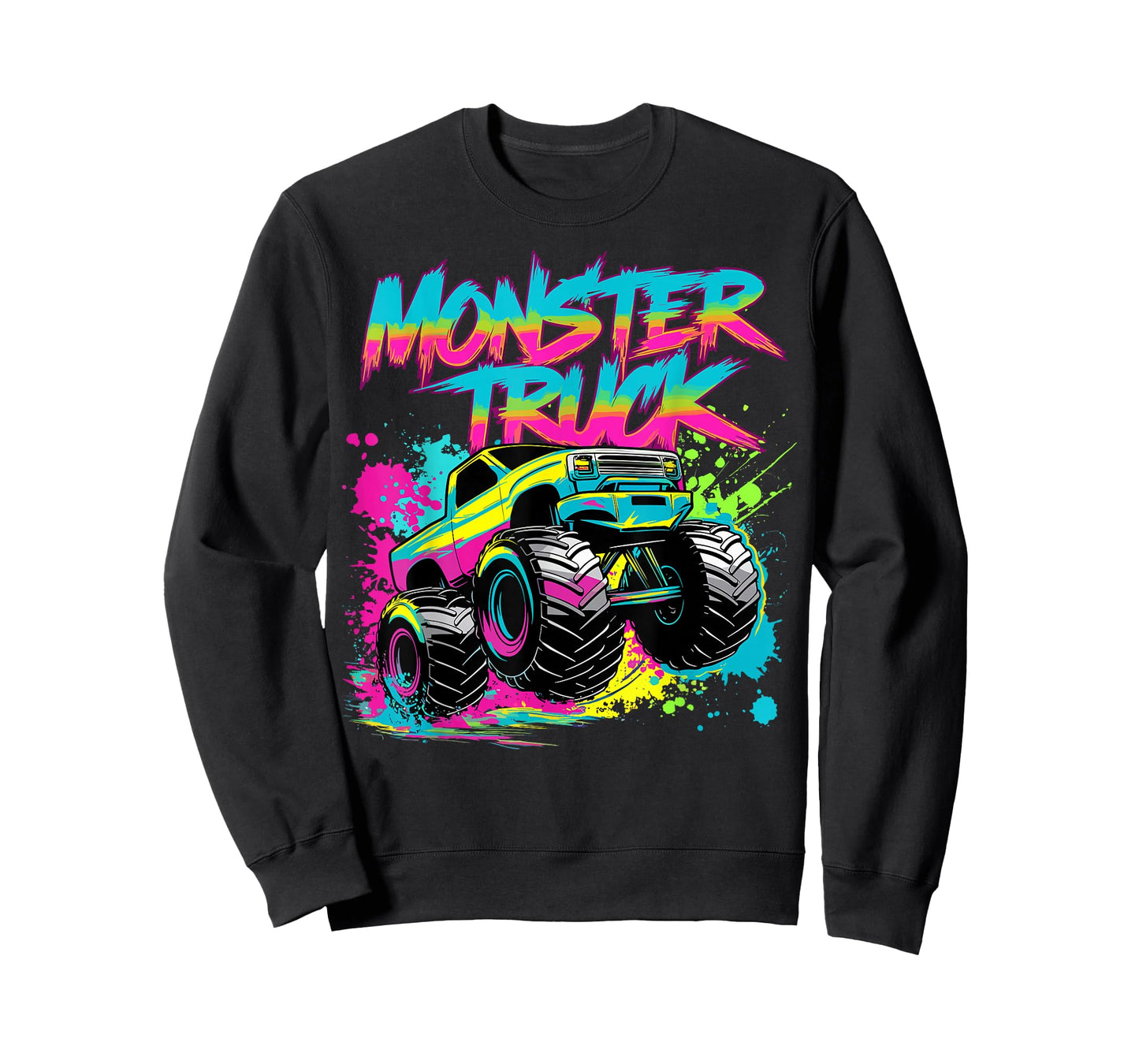 Monster Truck Graffiti Art Colorful T-Shirt