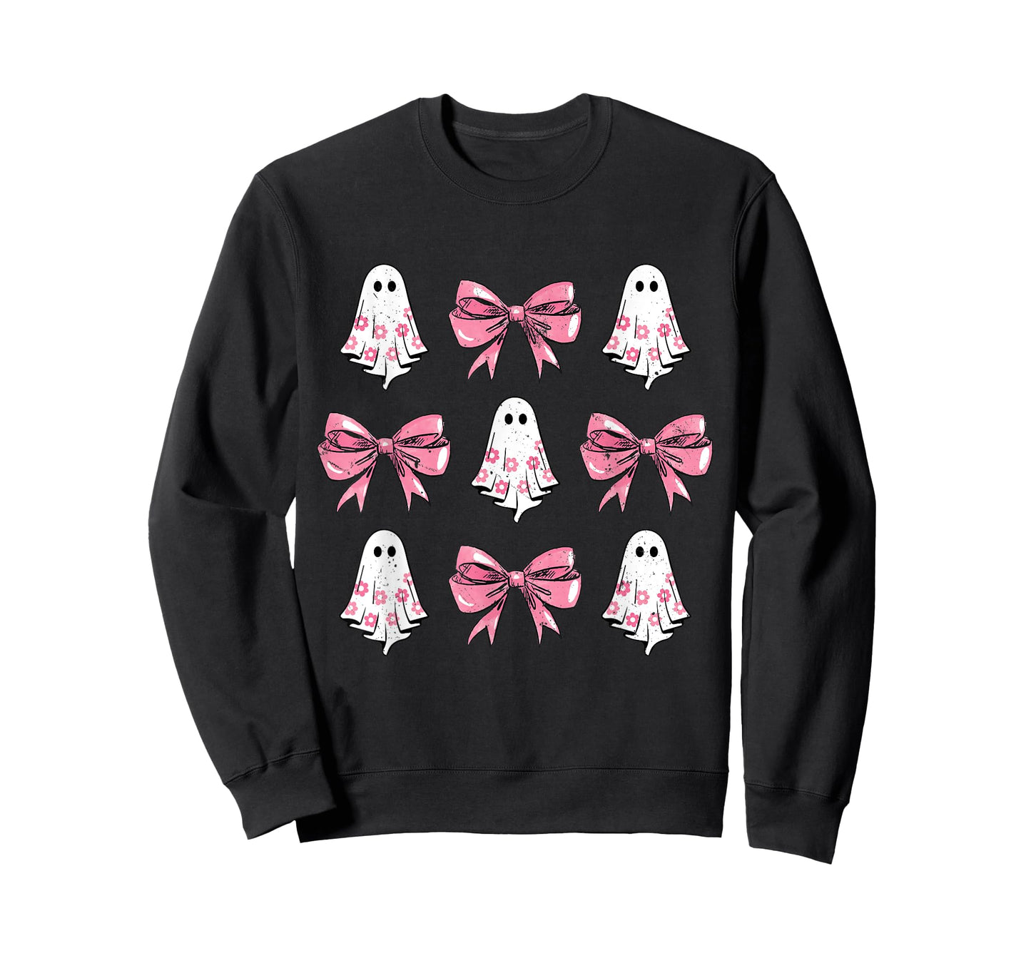 Cute Coquette Bow Halloween Costume Floral Ghost Boo T-Shirt