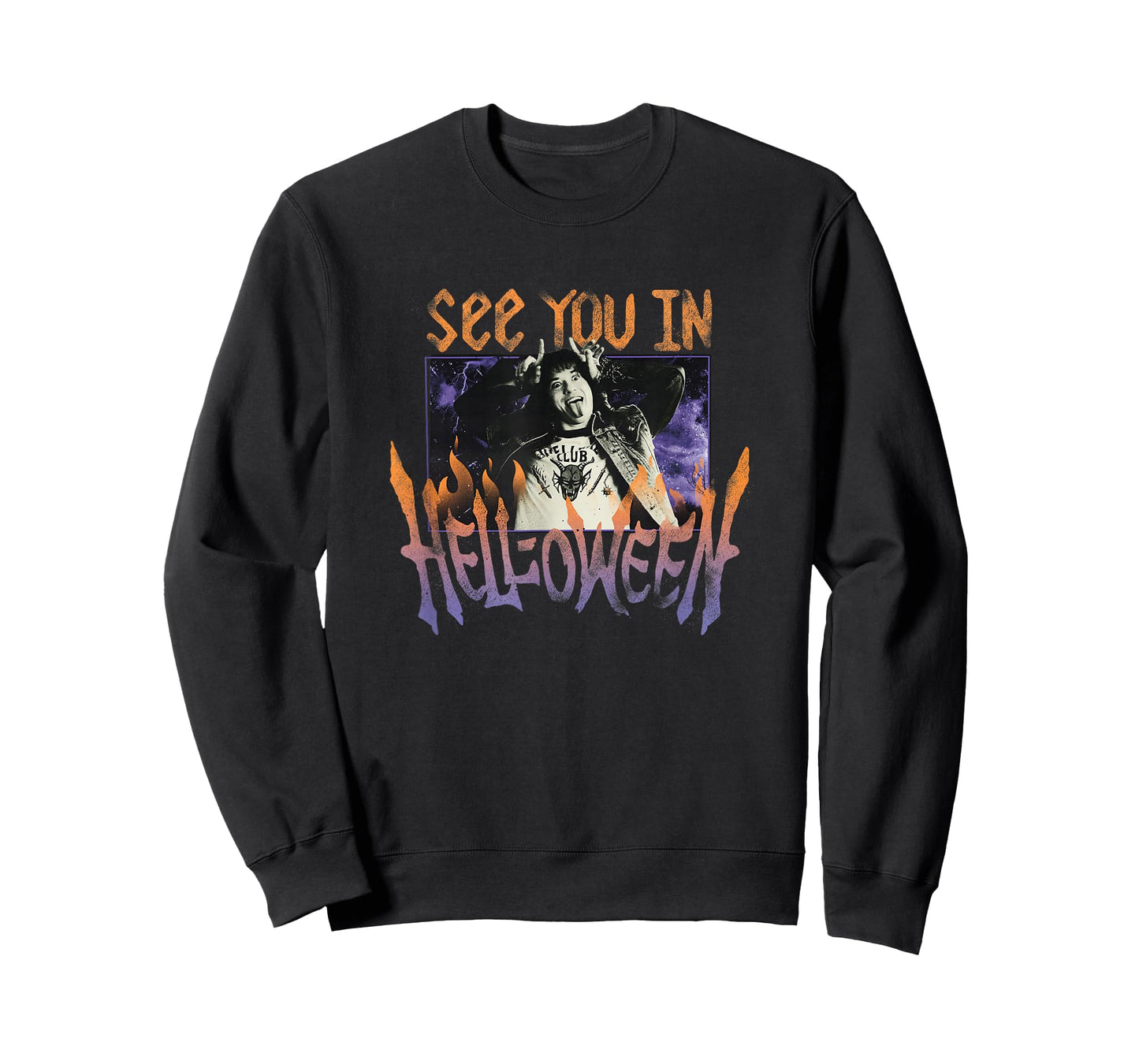 Stranger Things Eddie Munson Hellfire Halloween Flames T-Shirt