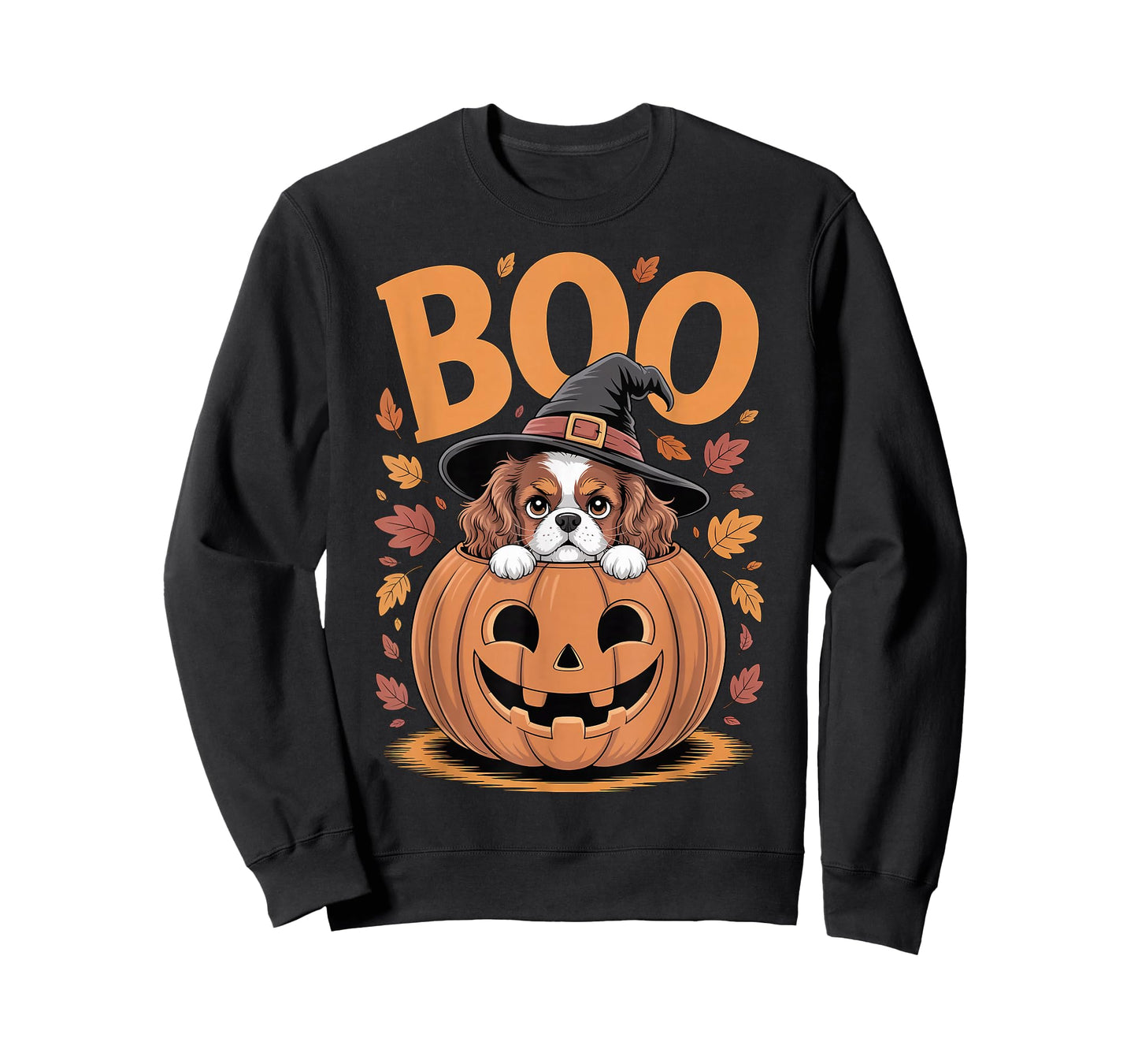Pumpkin Halloween Cavalier King Charles Spaniel T-Shirt