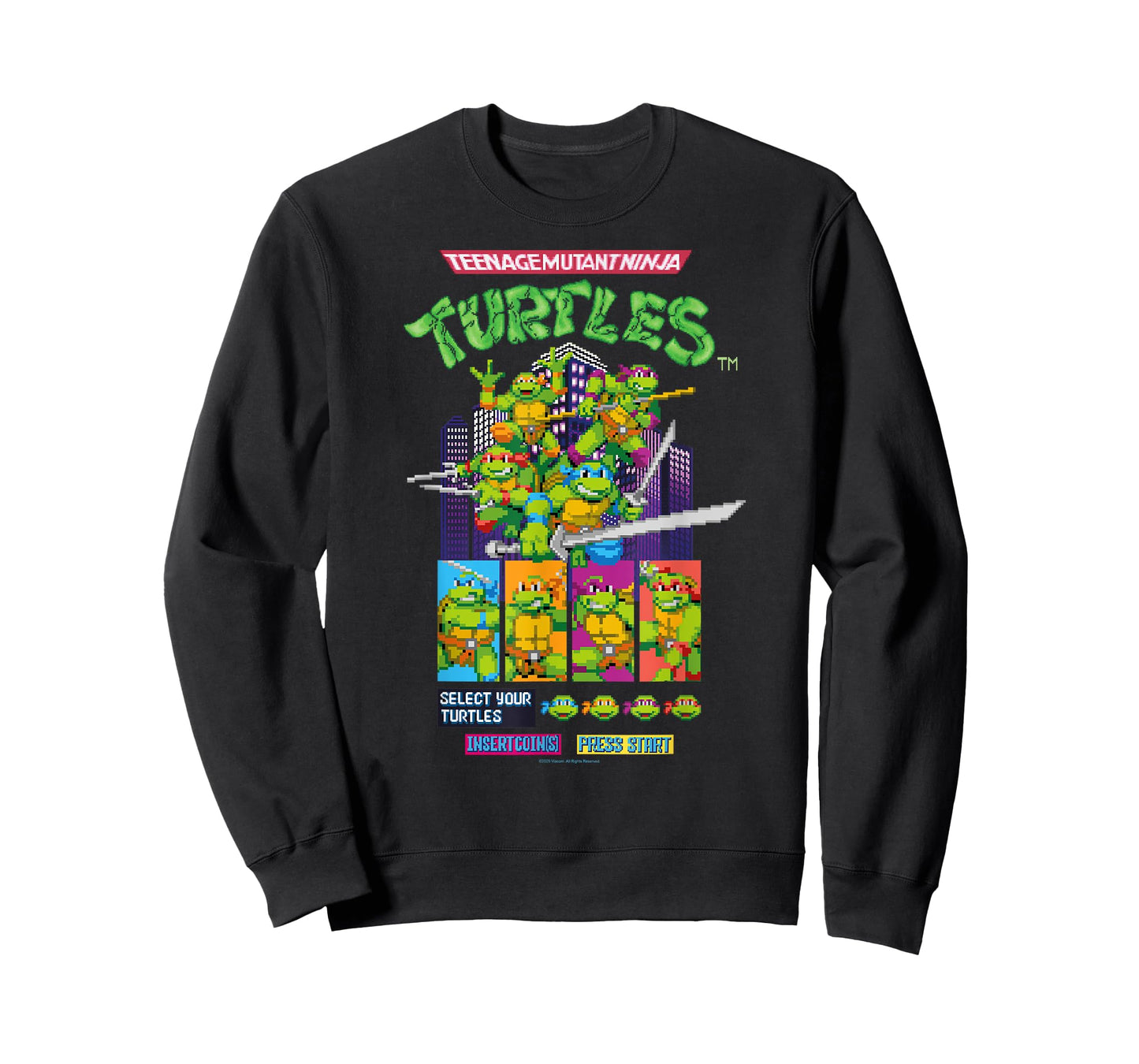 Teenage Mutant Ninja Turtles Arcade Game Screen Retro T-Shirt