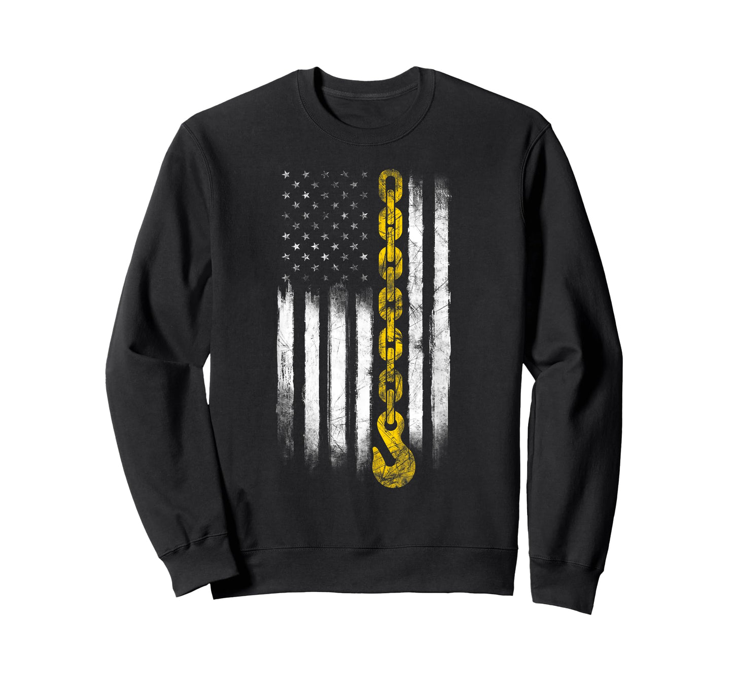Tow Truck Driver Gift Men USA Flag Towing Hook For US T-Shirt