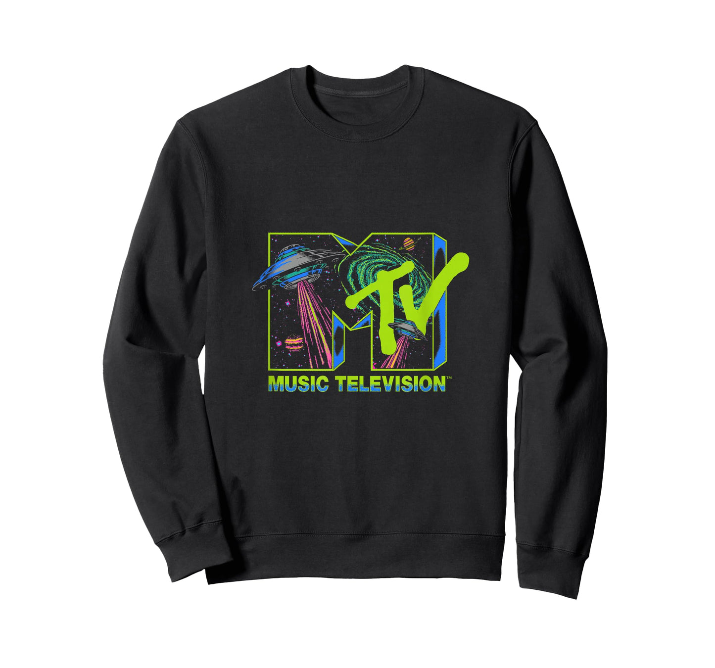 MTV Music Television Alien Invasion UFO T-Shirt