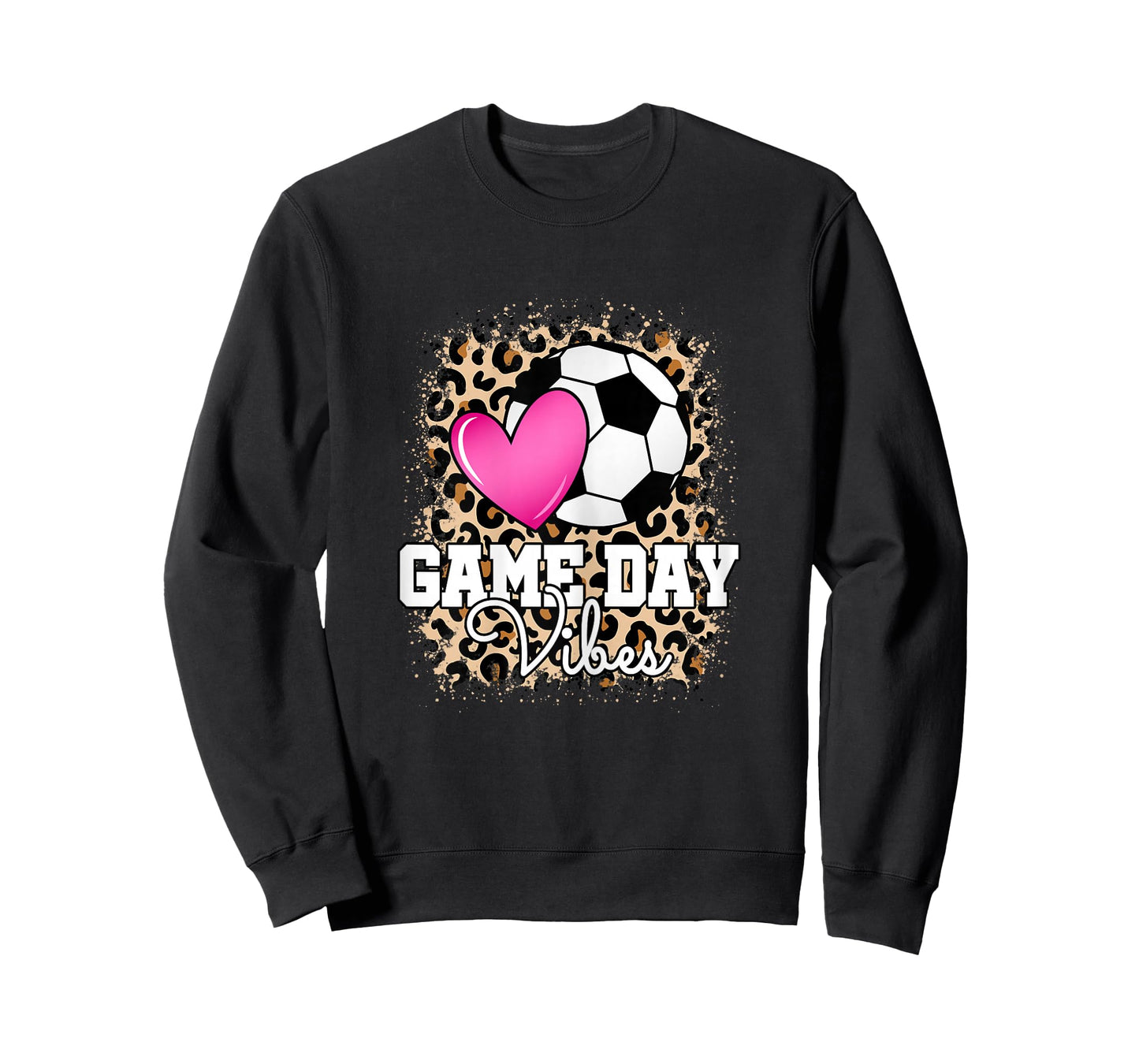 Game Day Soccer Leopard Print Cute Women Girls Soccer T-Shirt
