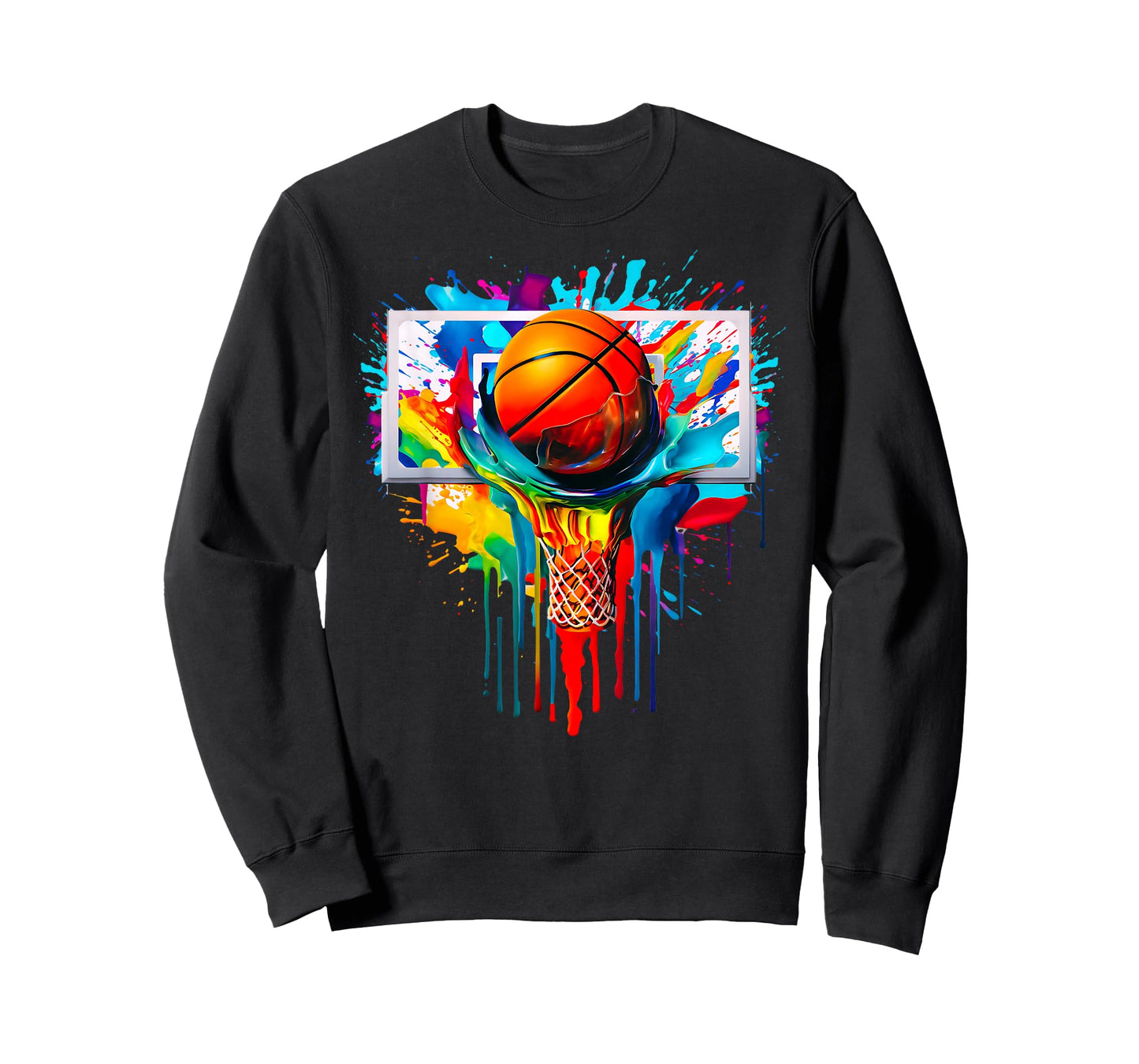 Multicolor Basketball Ball Slam Dunk Hoop Basketball Buckets T-Shirt