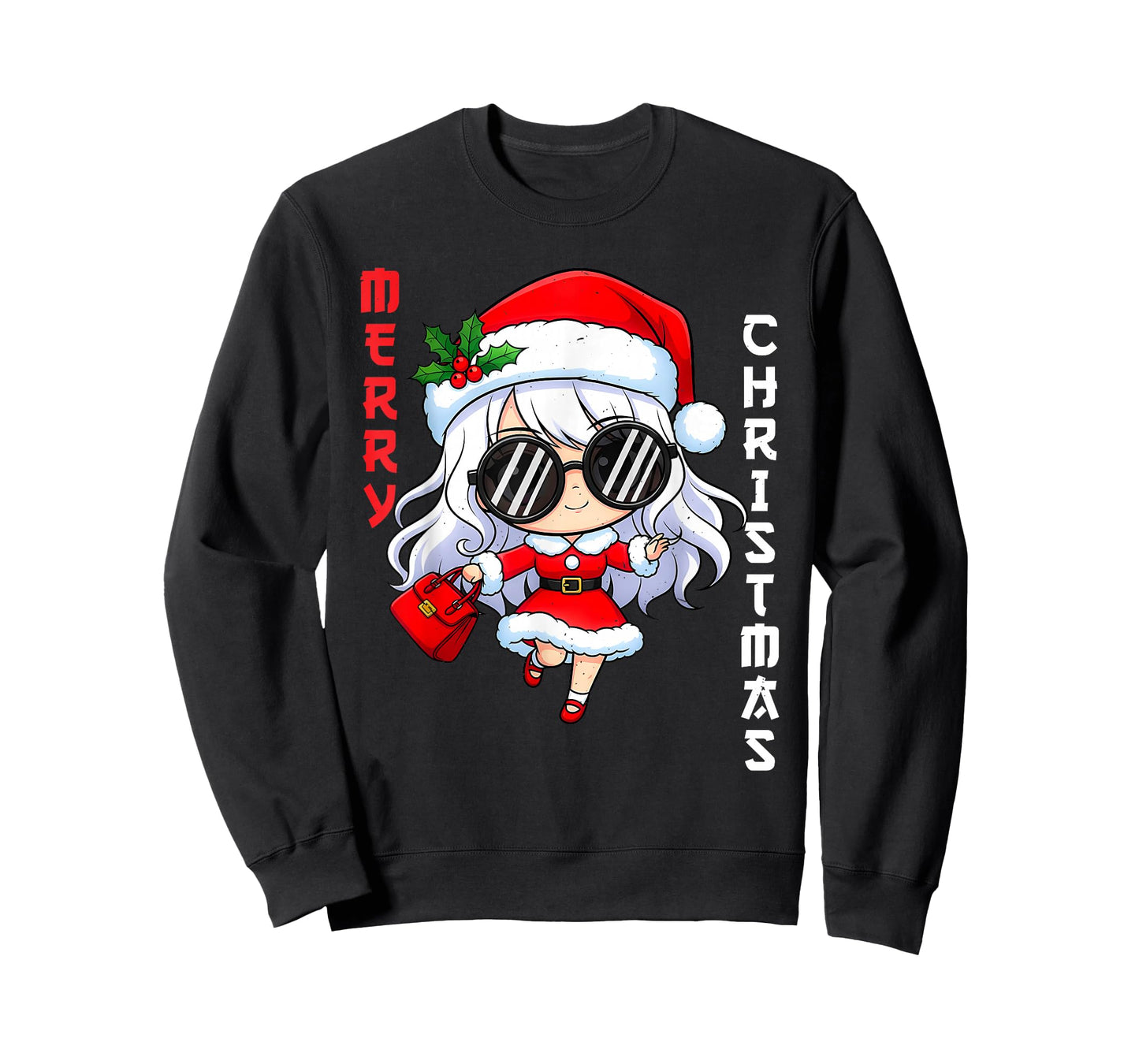 Cute Anime Christmas Pajama Outfit Funny Holiday for Girls T-Shirt