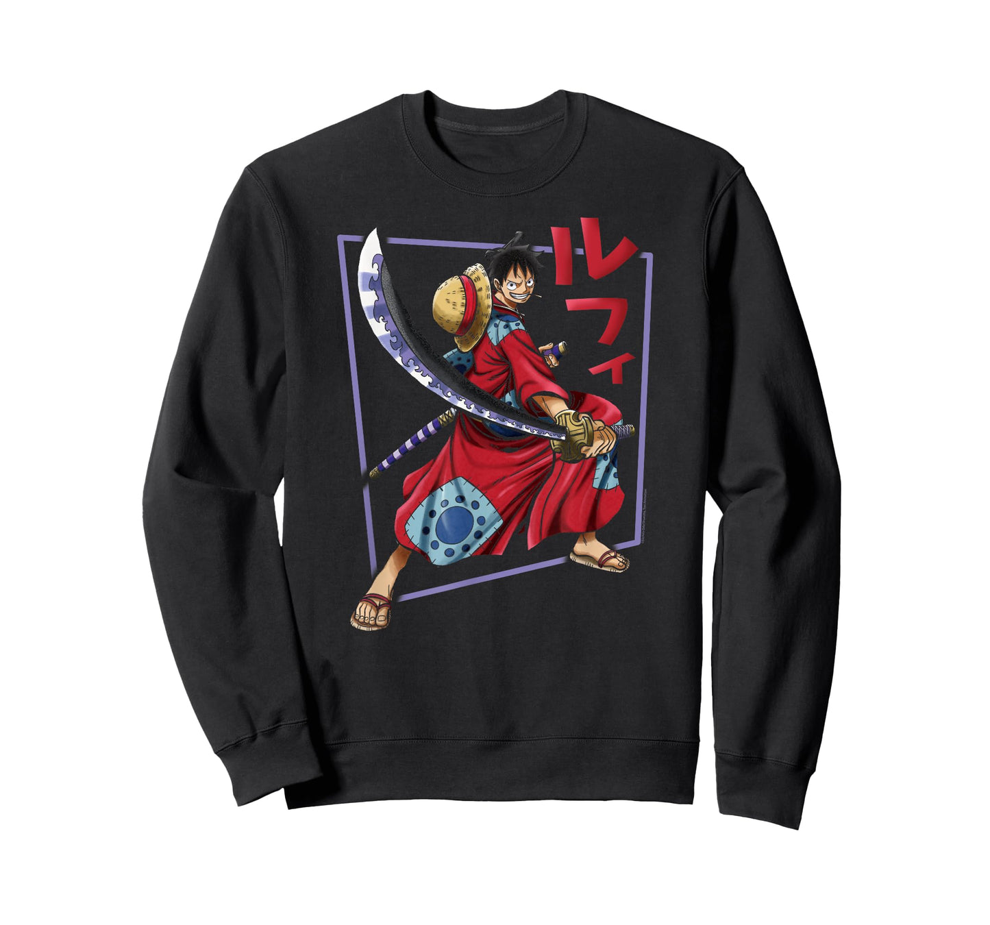 One Piece Anime Luffy Wano Costume Illustration T-Shirt