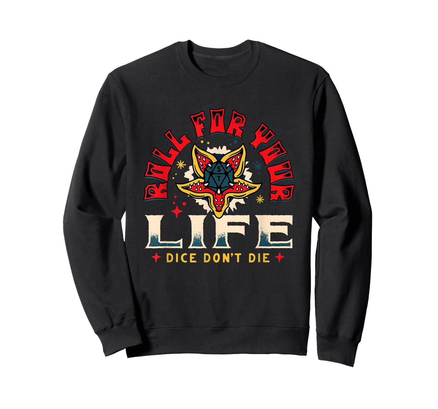 Stranger Things Roll for Your Life Demogorgon Dice Art T-Shirt