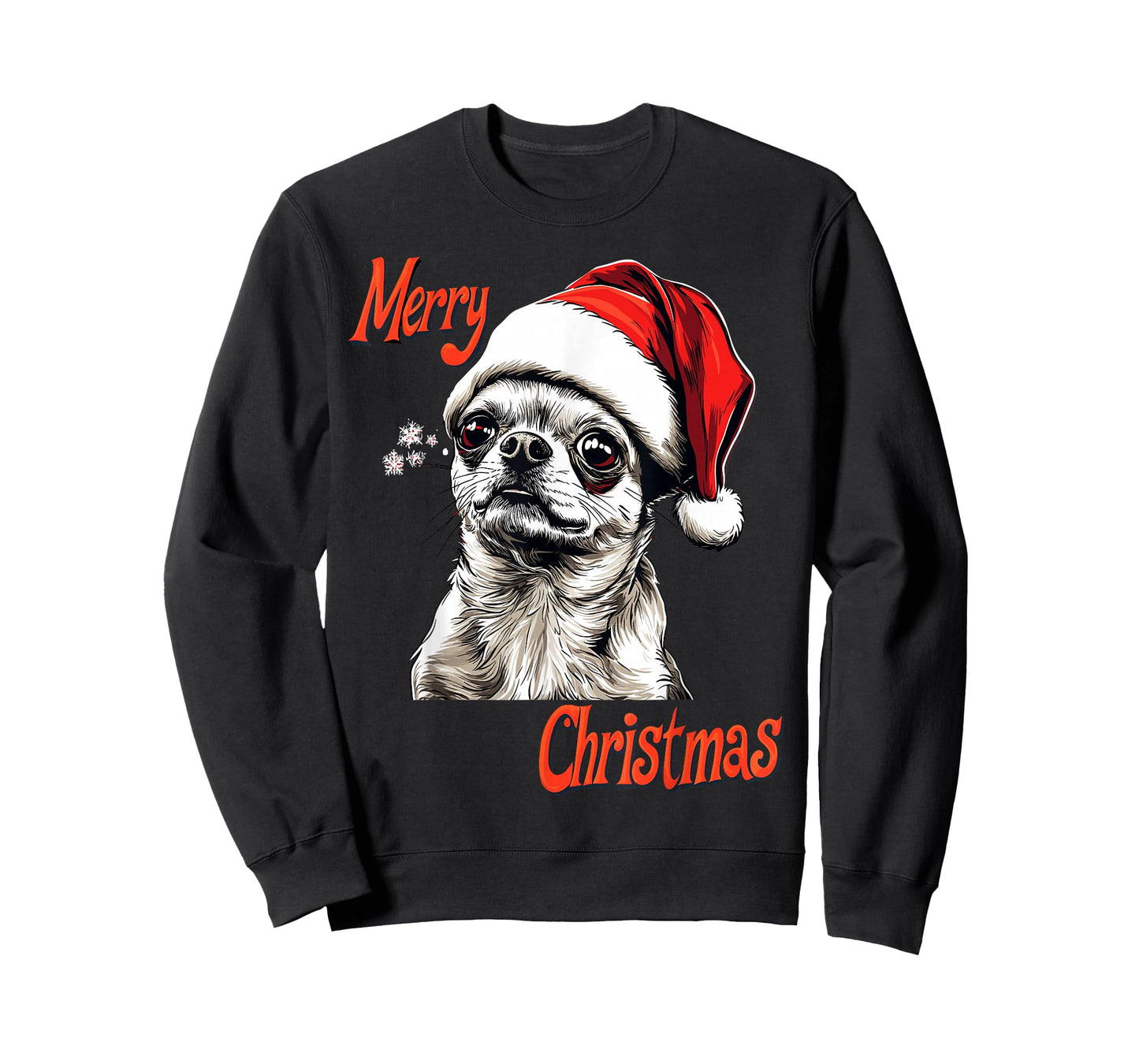 Chihuahua Santa Hat Merry Christmas Xmas Dog Lover Pajama T-Shirt for Men Women Kids