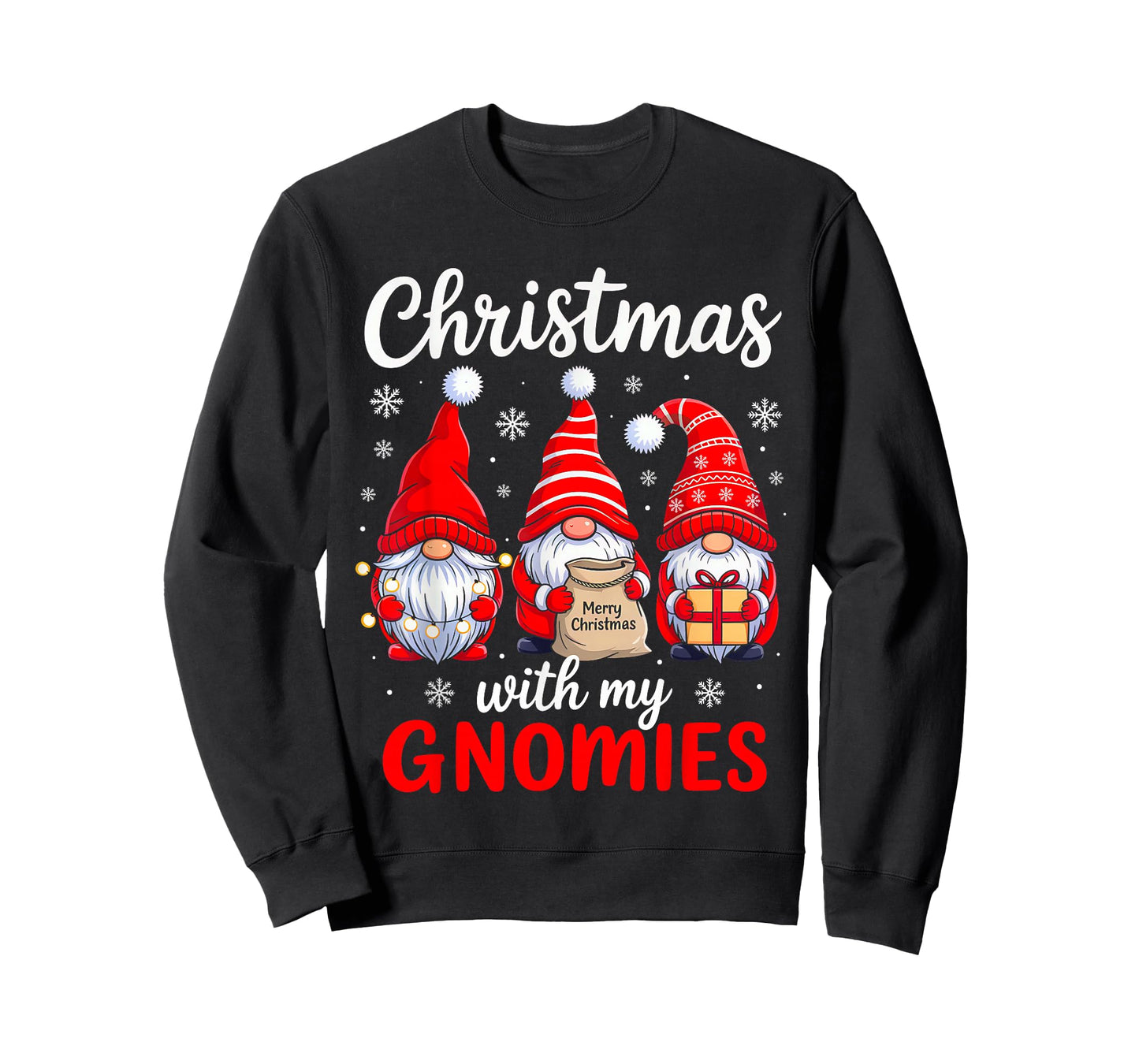 Christmas with My Gnomies Funny Xmas Gnome Men Women Kids T-Shirt