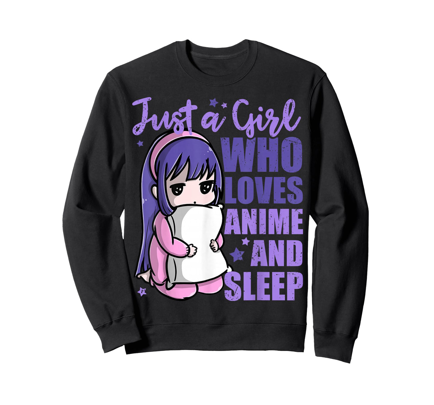 Just A Girl Who Loves Anime and Sleep Pajama PJ T-Shirt