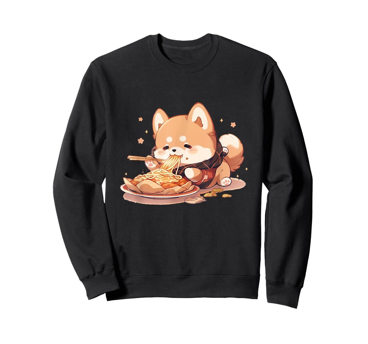 Kawaii Cute Anime Shiba Inu Dog Otaku Japanese Ramen Noodles T-Shirt