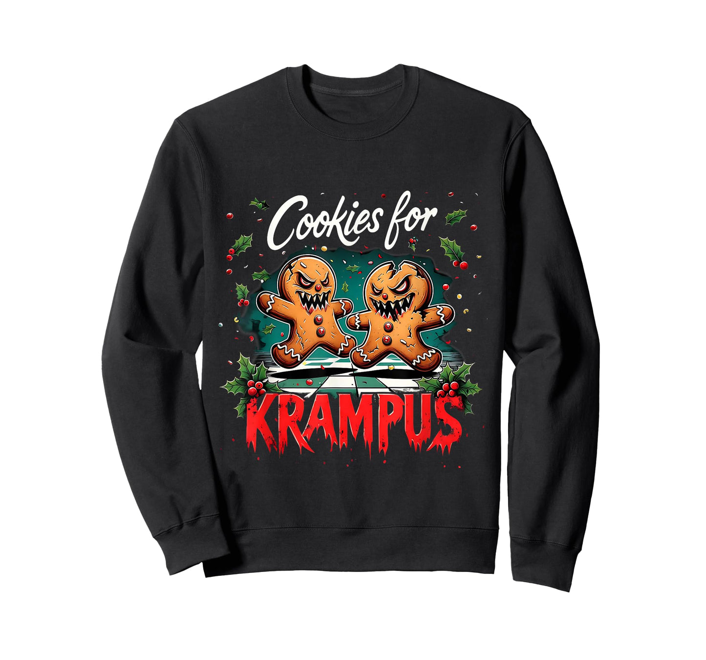 Cookies for Krampus Funny Gothic Christmas T-Shirt