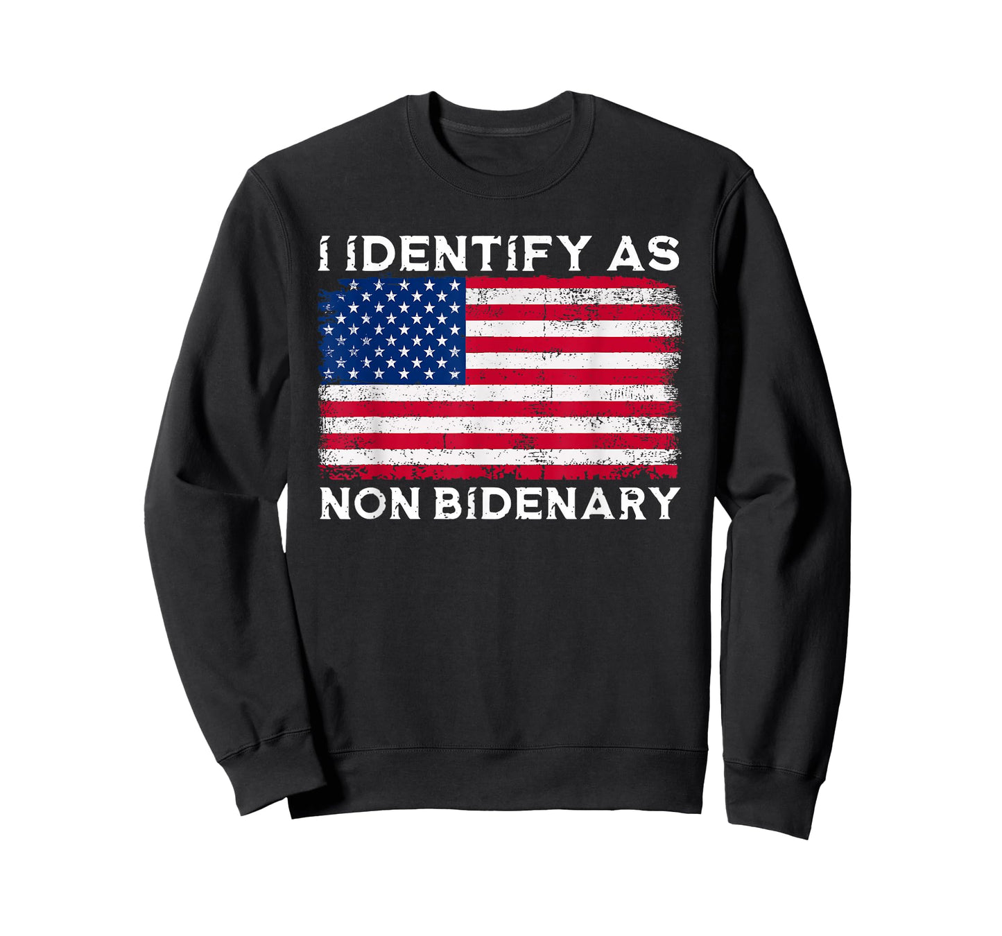 I Identify As Non Bidenary Patriot American Flag 4th Of July T-Shirt