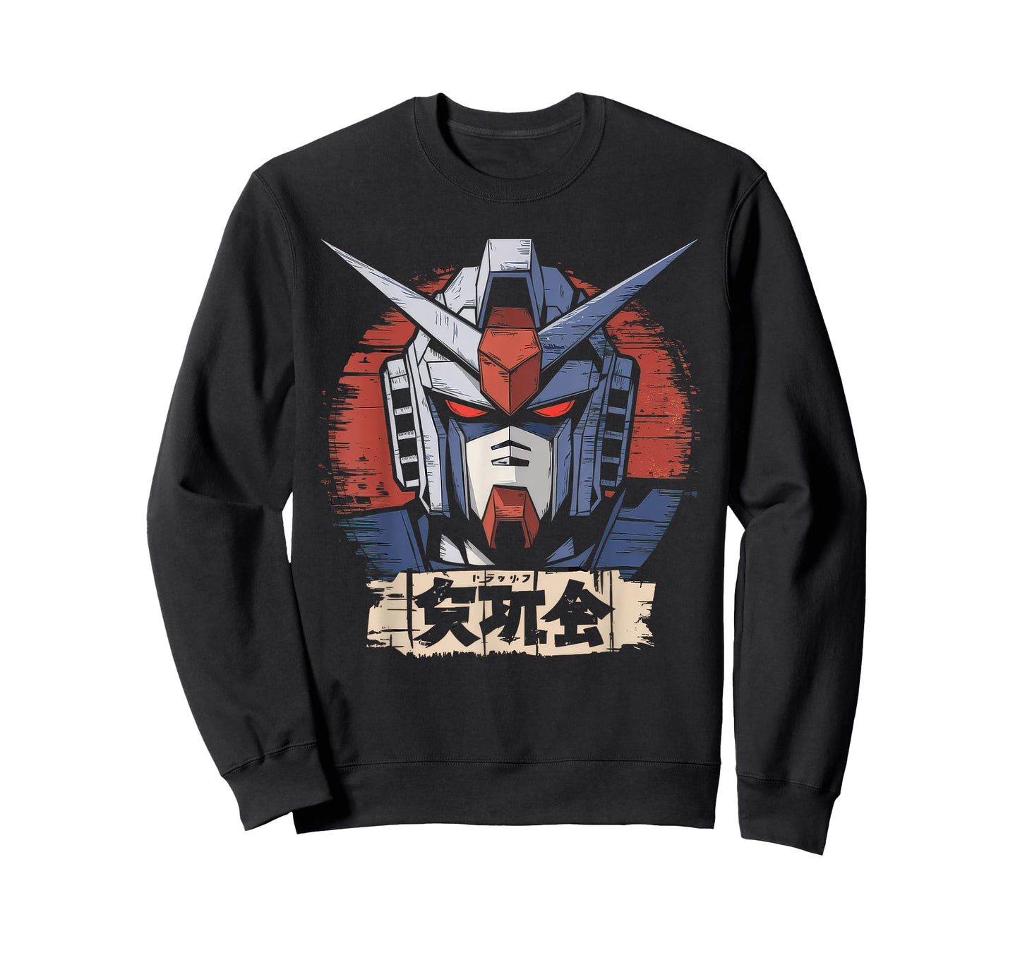 Mecha Tshirt Japanese Mecha Robot Head Anime Art Ukiyo-E T-Shirt