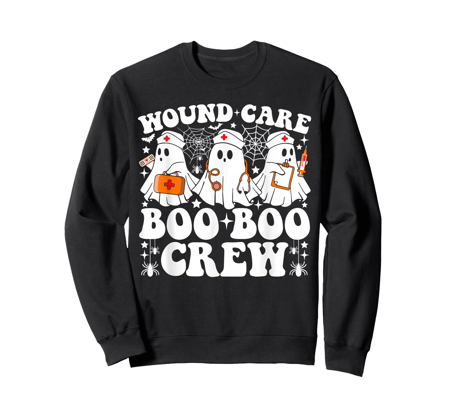 Wound Care Boo Boo Crew Nurse Funny Ghost Halloween Nurse T-Shirt