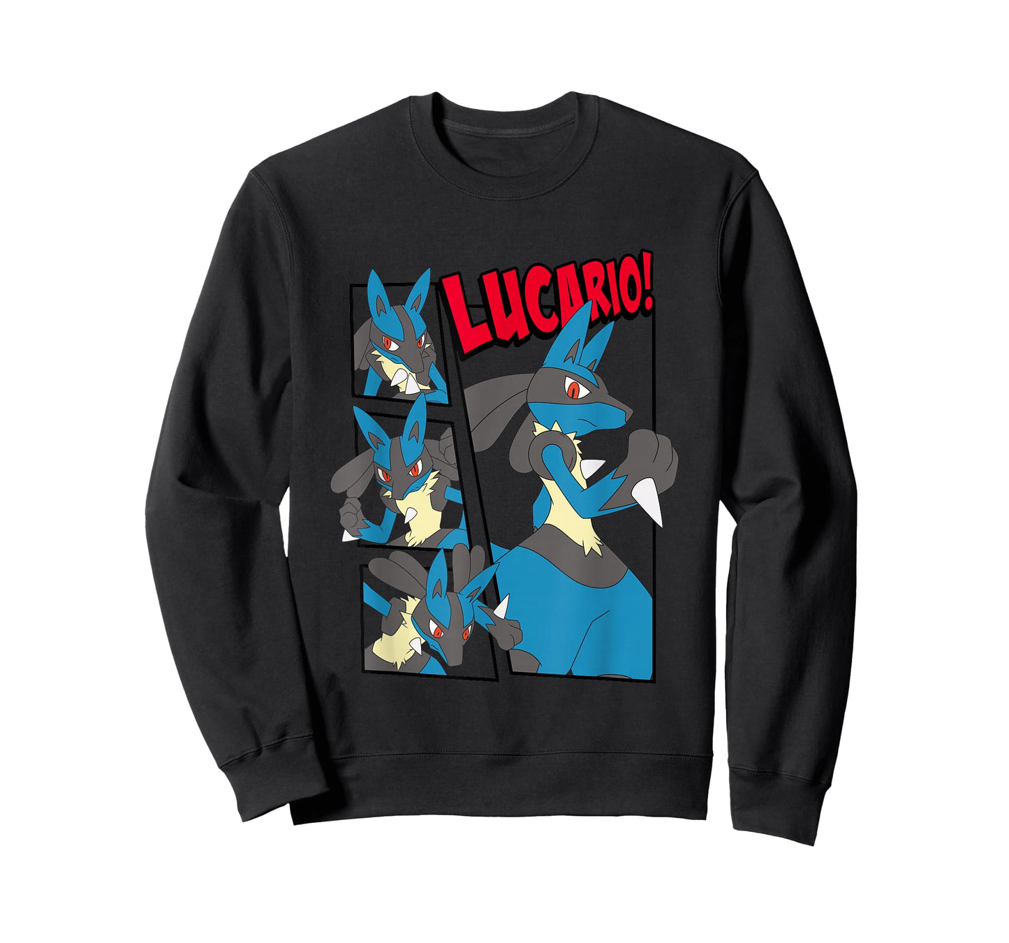Pokémon Epic Lucario! Poses Collage Retro Big Chest Poster T-Shirt