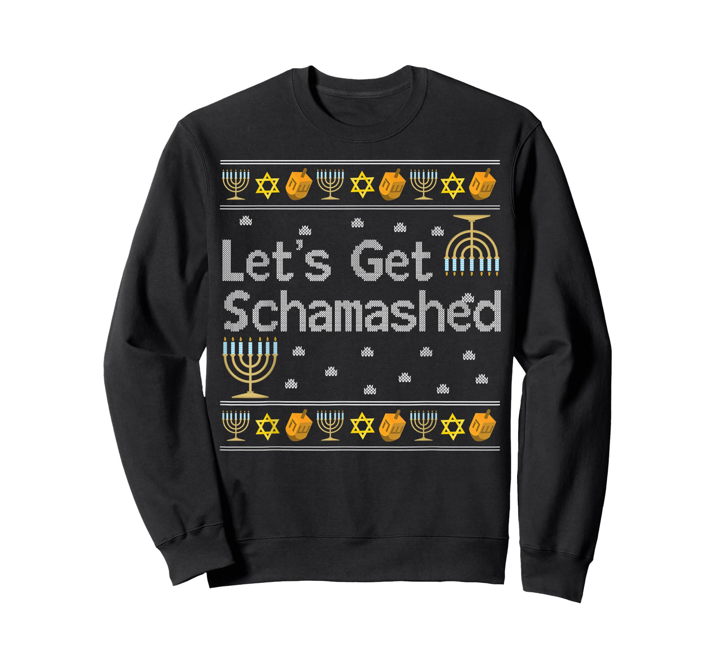 Let's Get Schamashed Hanukkah Drink Wine Jewish Jew Fun Gift T-Shirt