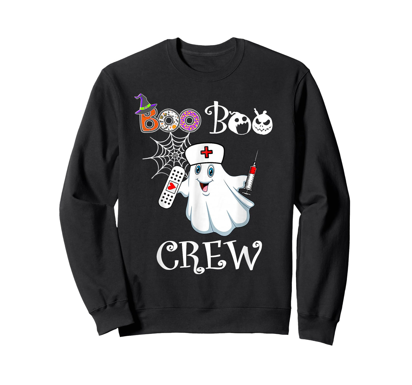 Boo Boo Crew Funny Ghost Paramedic EMT EMS Nurse Halloween T-Shirt