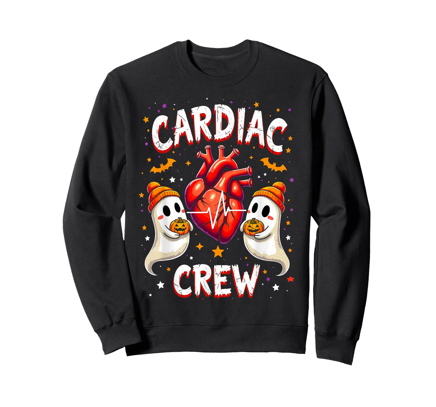 Halloween Cardiac Nurse tee Anatomical Heart Ghosts T-Shirt