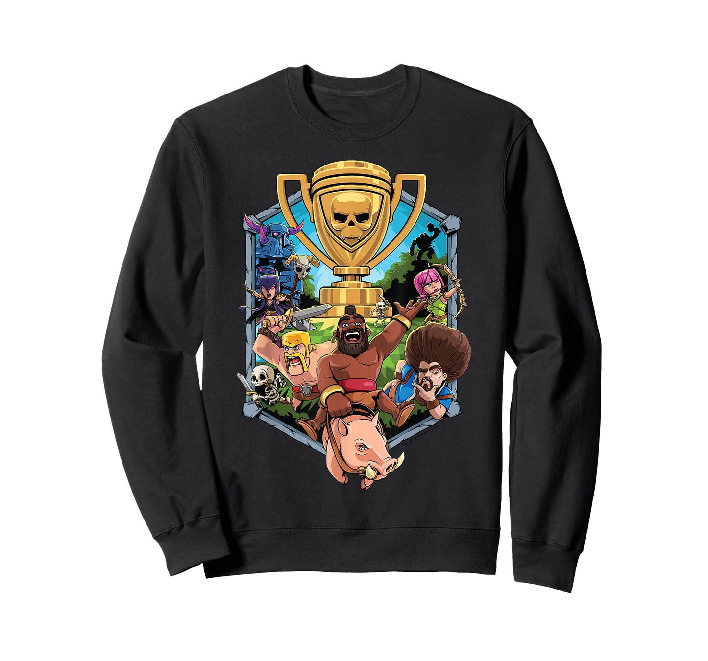 Clash of Clans Characters Mashup Trophy Logo T-Shirt