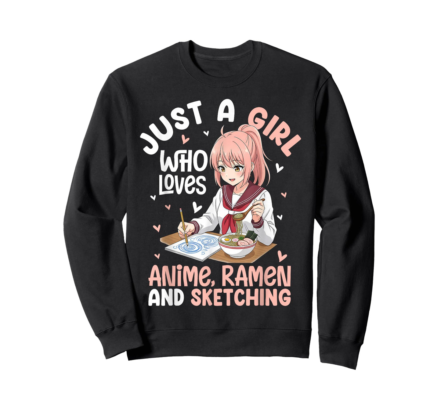 Just a Girl Who Loves Anime Ramen and Sketching Toddler T-Shirt