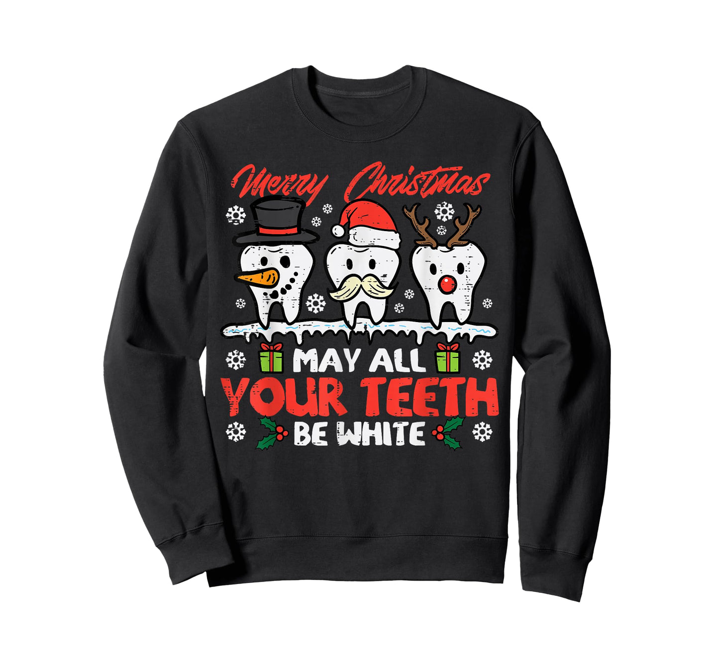 Christmas All Teeth White Xmas Dentist Dental Squad Women T-Shirt