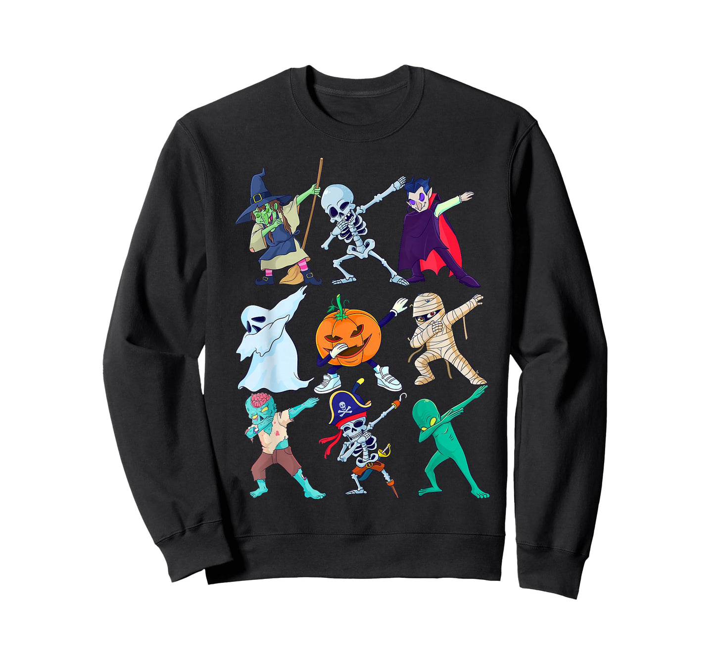 Dabbing Halloween Boys Skeleton Toddler Kids Scary Pumpkin T-Shirt