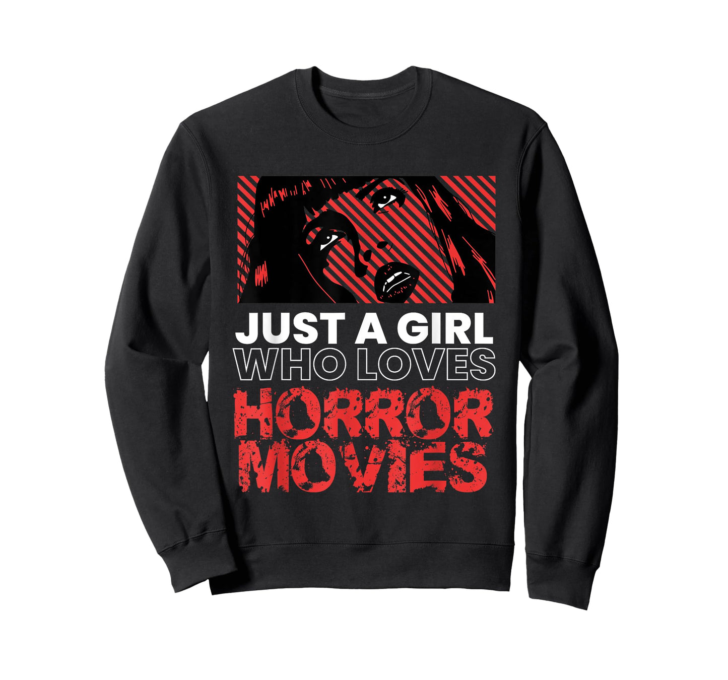 Just A Girl Horror Movies Halloween Costume Horror Movie T-Shirt