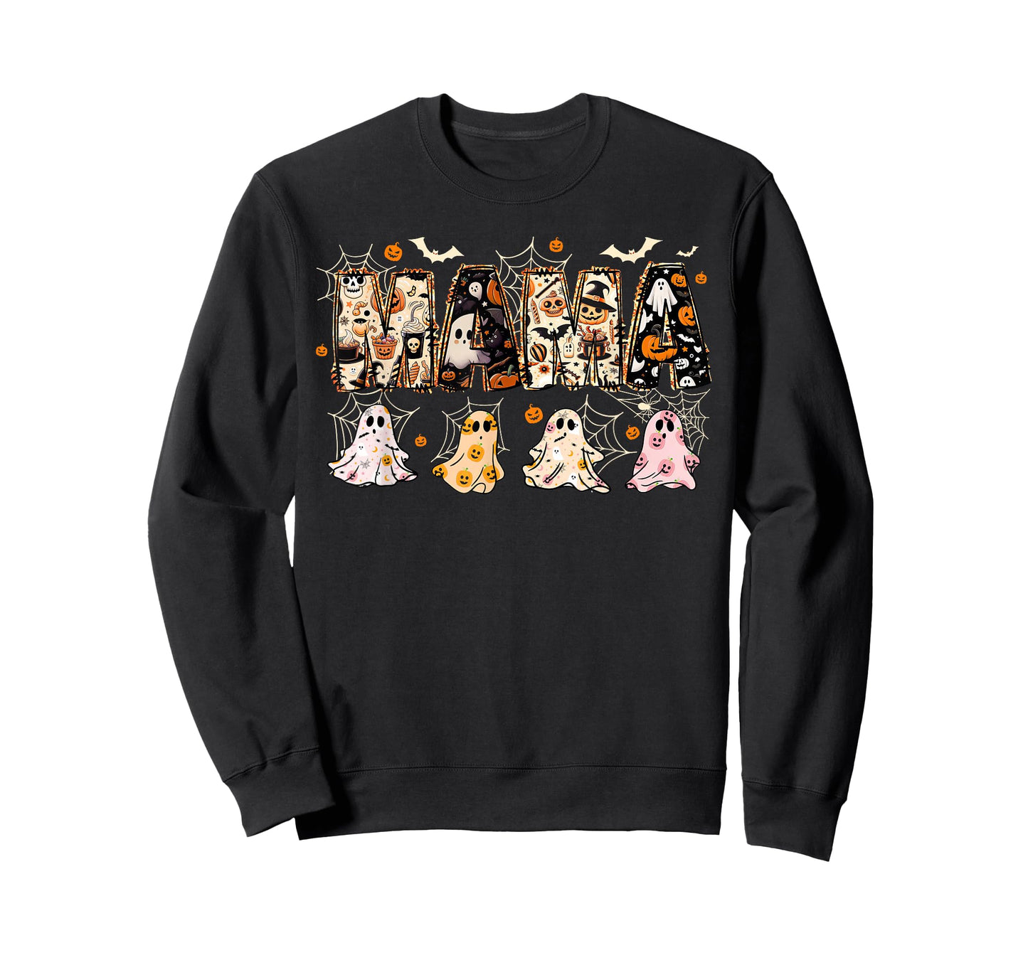 Retro Mama Halloween Mom Life Ghost Halloween T-Shirt
