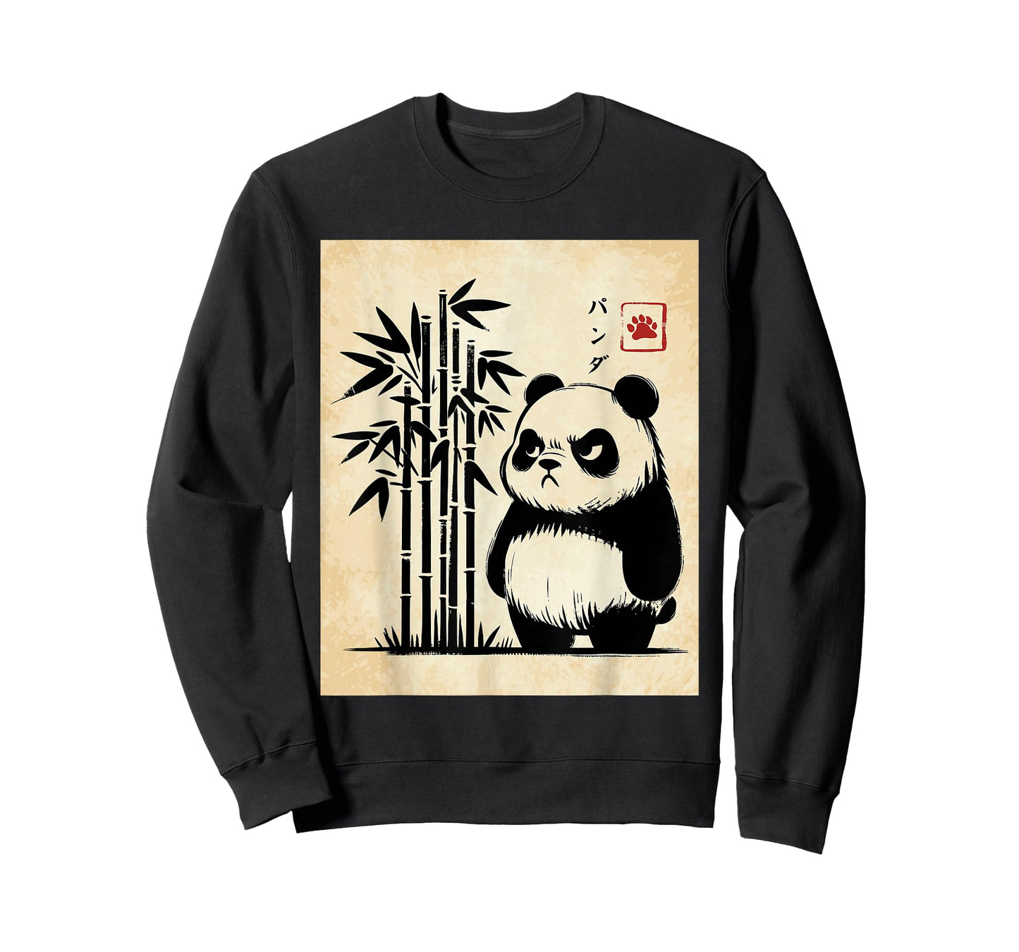 Kawaii Panda Ink Japanese Streetwear Novelty Funny Panda T-Shirt