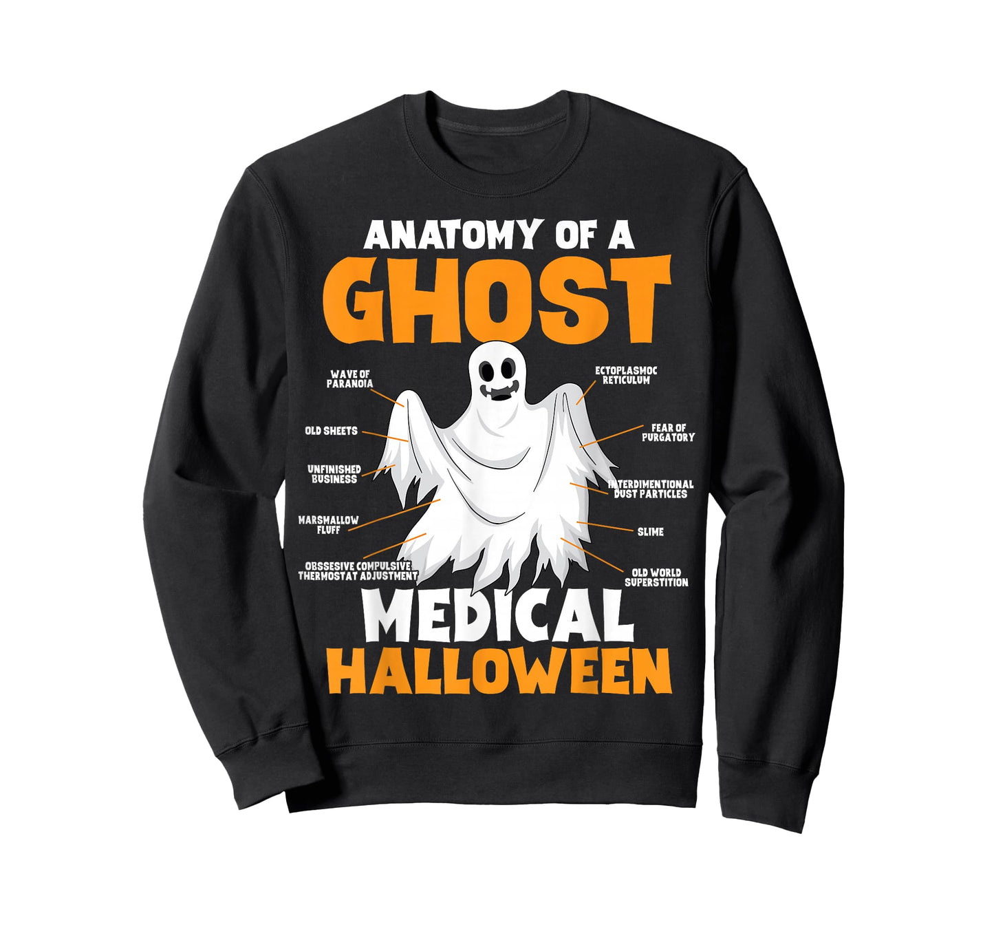 Anatomy Of A Ghost Medical Halloween Doctor Nurse Spooky T-Shirt