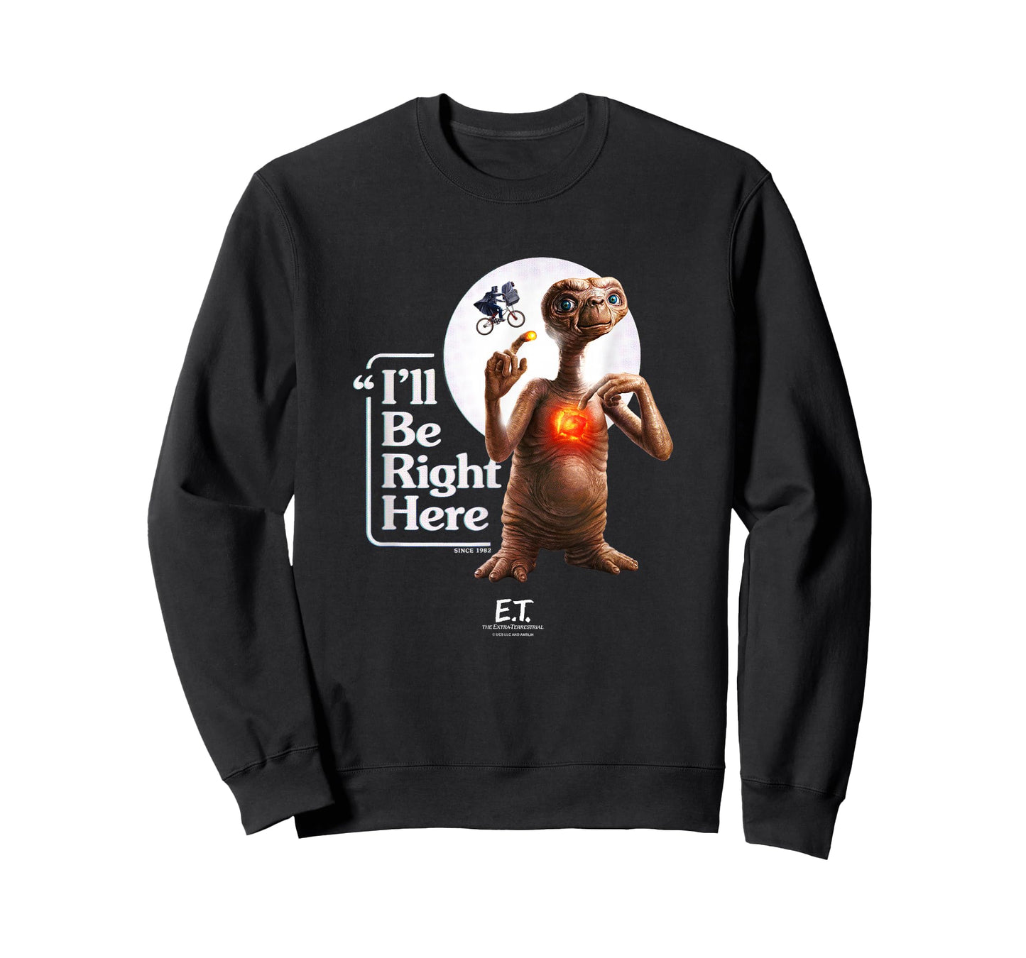 E.T. the Extraterrestrial I'll be Right Here Moon Glow T-Shirt