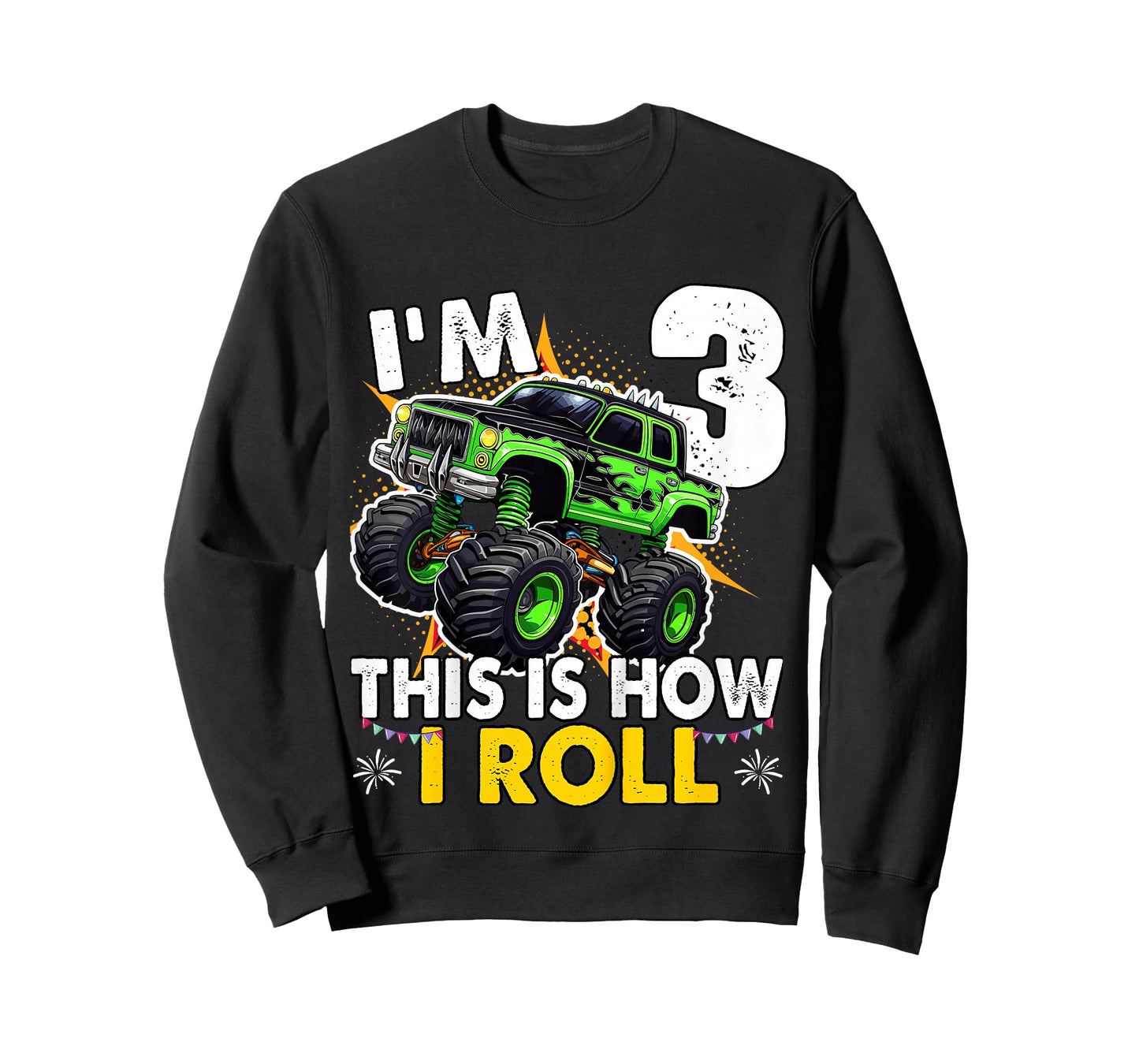 3 Year Old Monster Truck Birthday boy T-Shirt