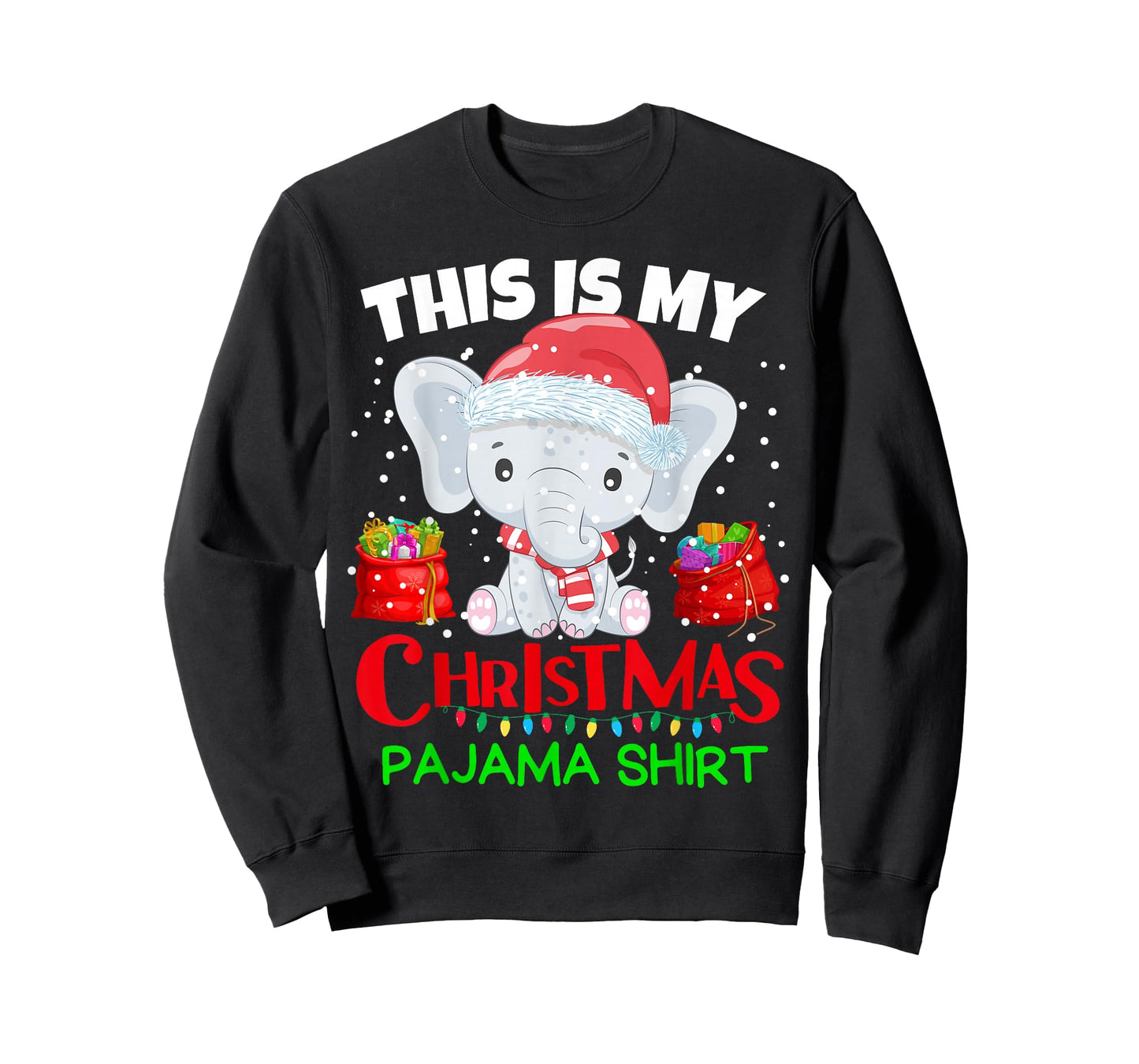 This is my Christmas Pajama Shirt baby elephant for kids T-Shirt