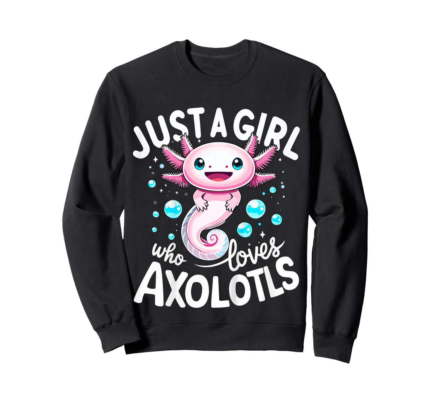 Kids Axolotl Cute Just A Girl Who Loves Axolotls T-Shirt