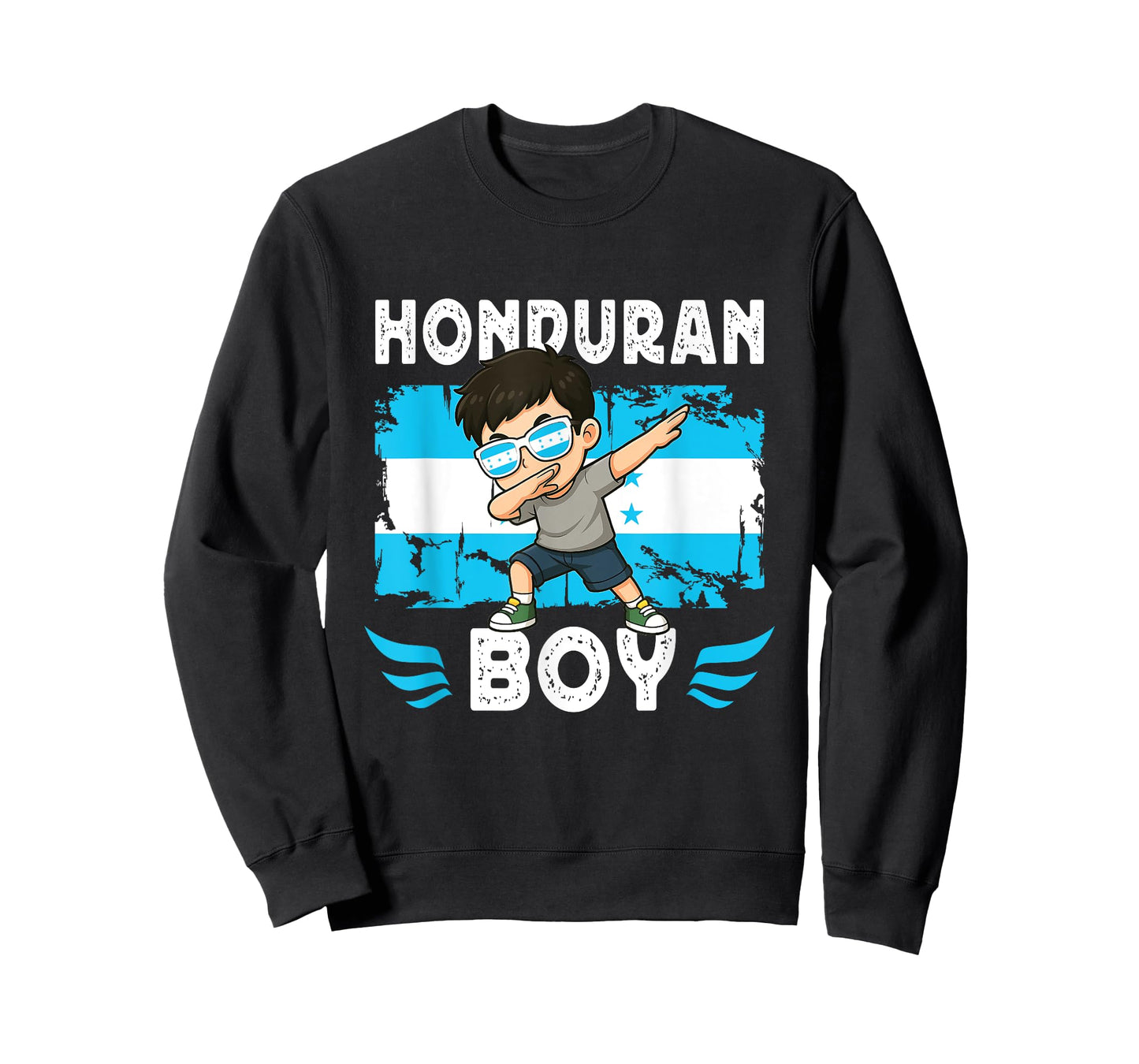Proud Honduran Boy Dab Pose Honduran Son Guy Honduras Flag T-Shirt