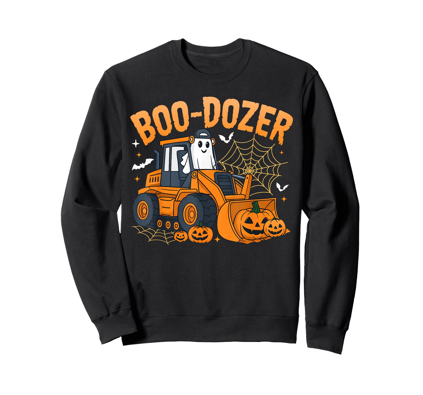 Halloween Bulldozer Ghost Boo Dozer Truck Spooky Men Boy Kid T-Shirt