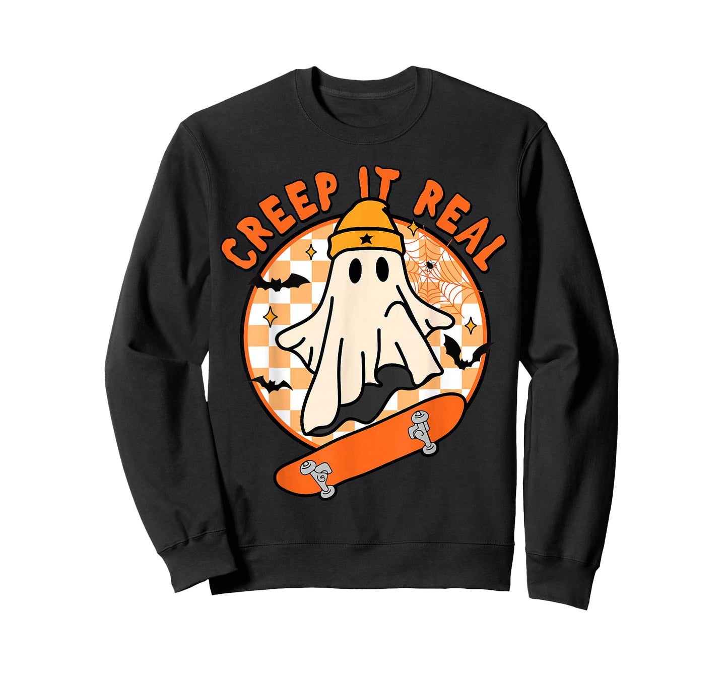 Vintage Retro Creep It Real Halloween Ghost Boy Fall Season T-Shirt
