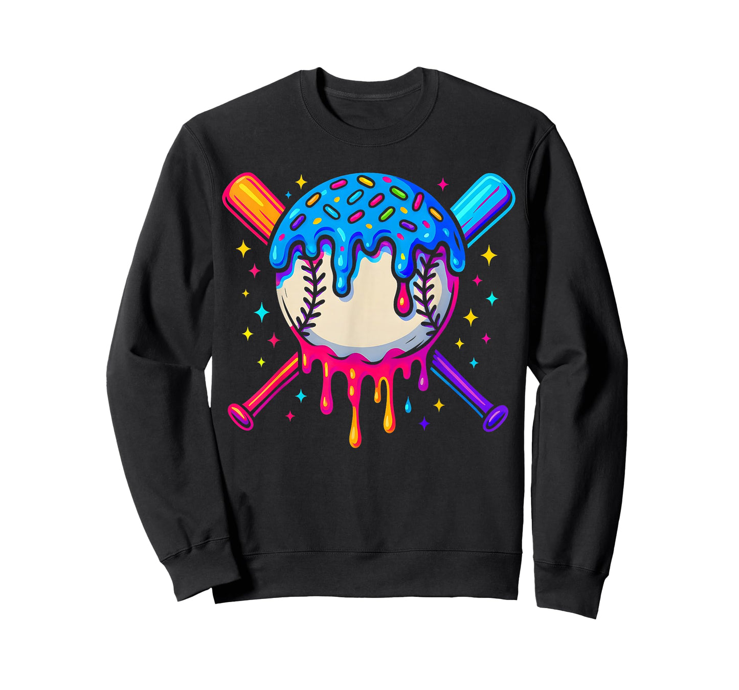Baseball Drip Boys Ice Cream Drip Summer Sweet Baseball T-Shirt